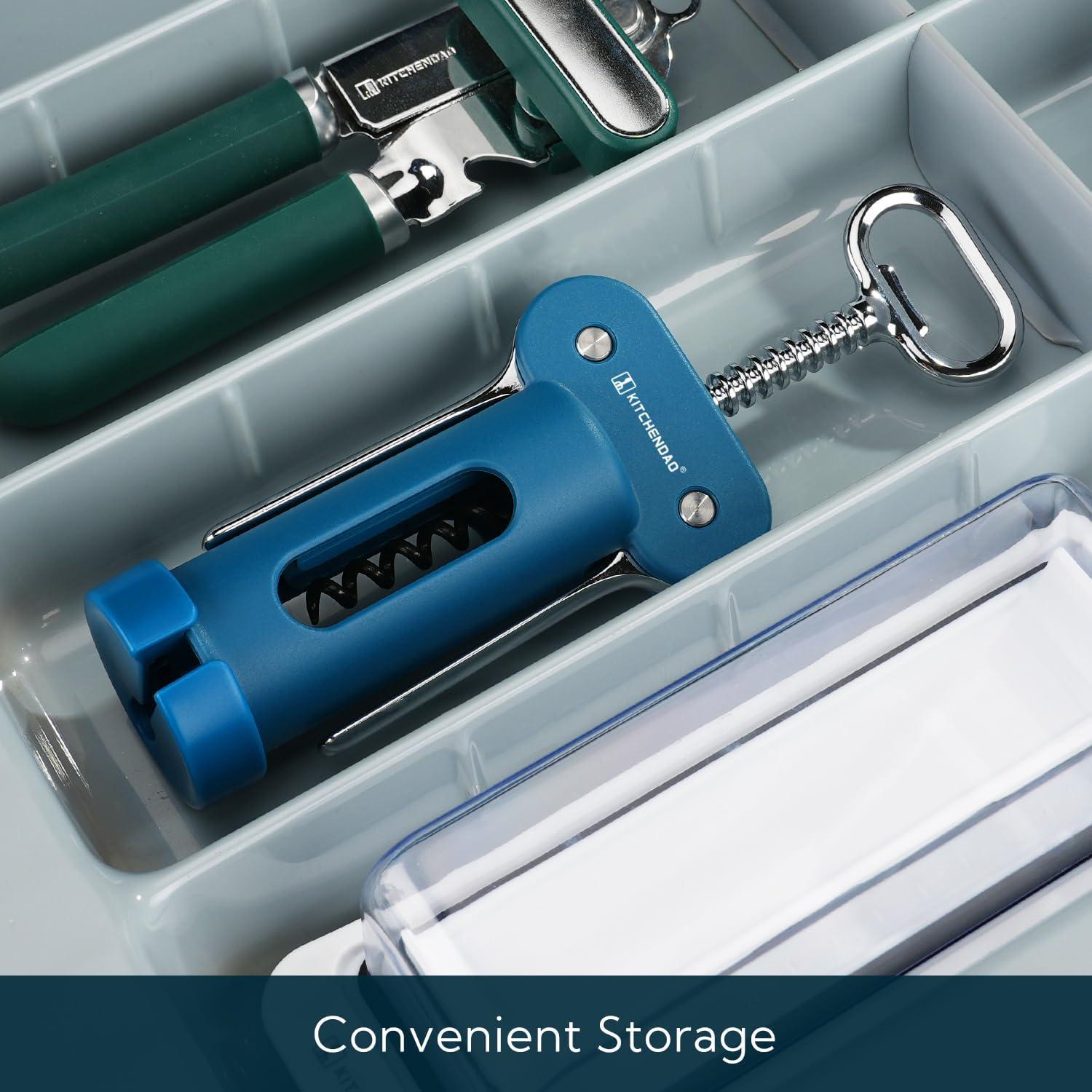 Sacacorchos KITCHENDAO 3 en 1 con Cortador y Abrebotellas