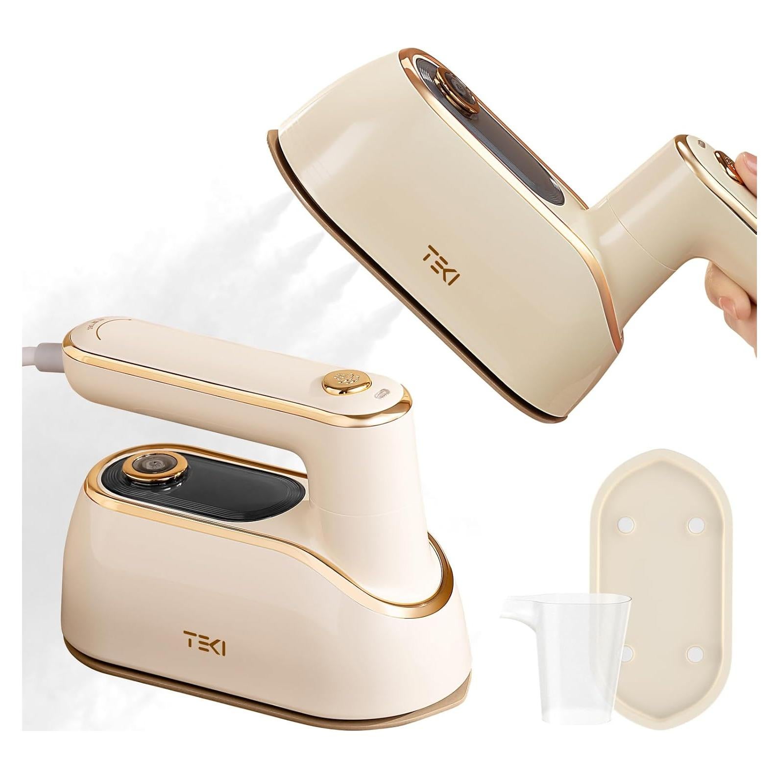 Plancha de Vapor Portátil TEKI 1200W 150ml Plegable para Ropa