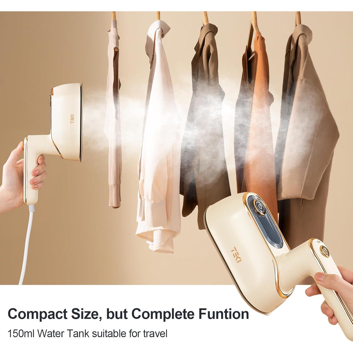 Plancha de Vapor Portátil TEKI 1200W 150ml Plegable para Ropa