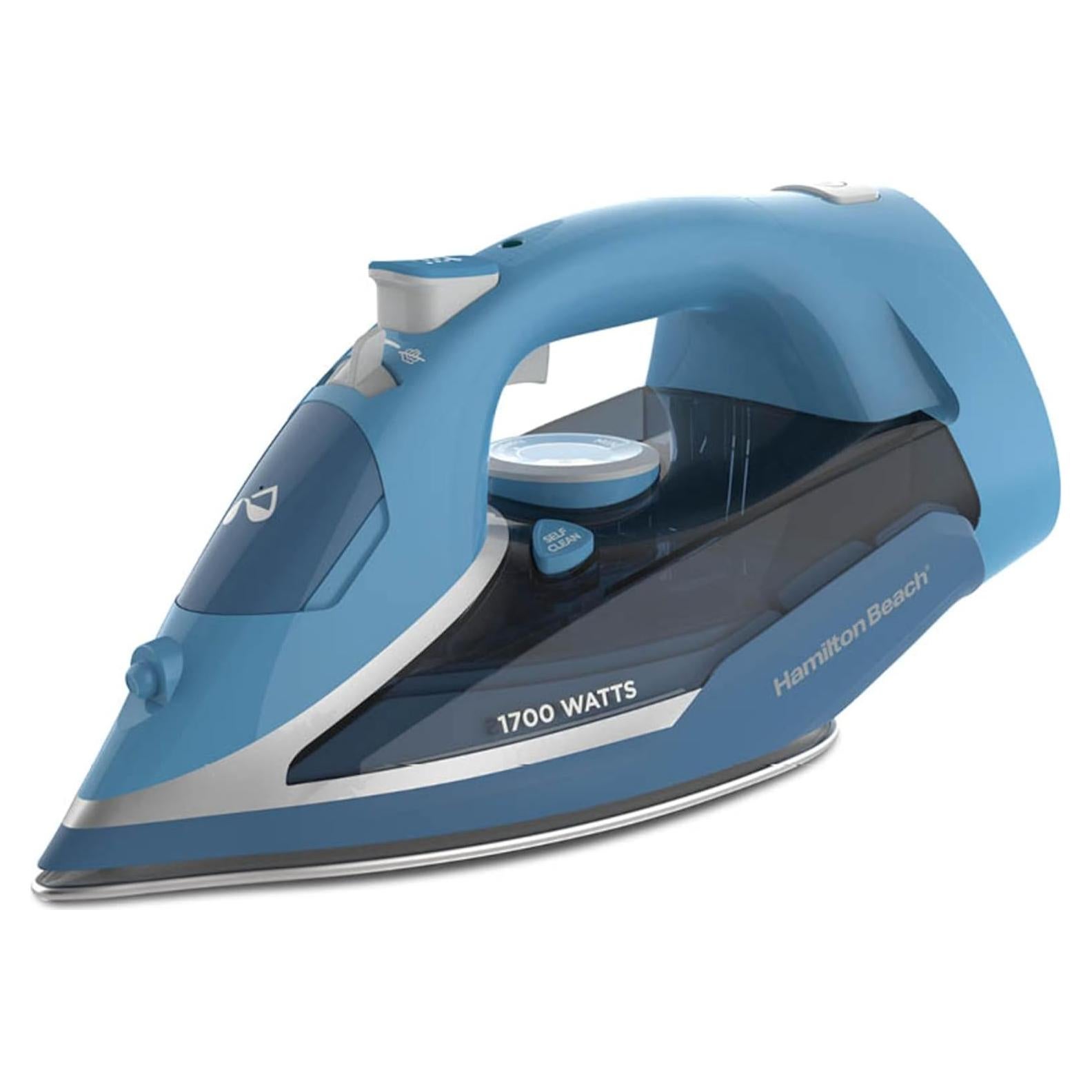 Plancha de Vapor Hamilton Beach 1700W con Suela de Acero Inoxidable