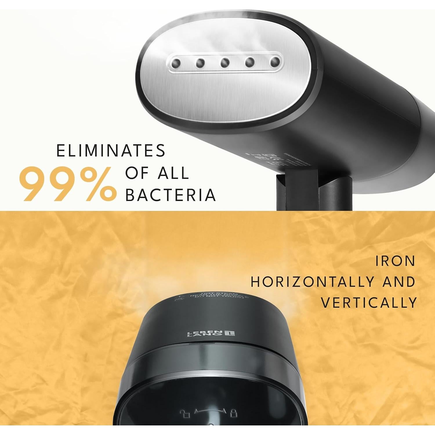 Plancha a vapor portátil LEBENLANG 900W 120ml 25s calentamiento