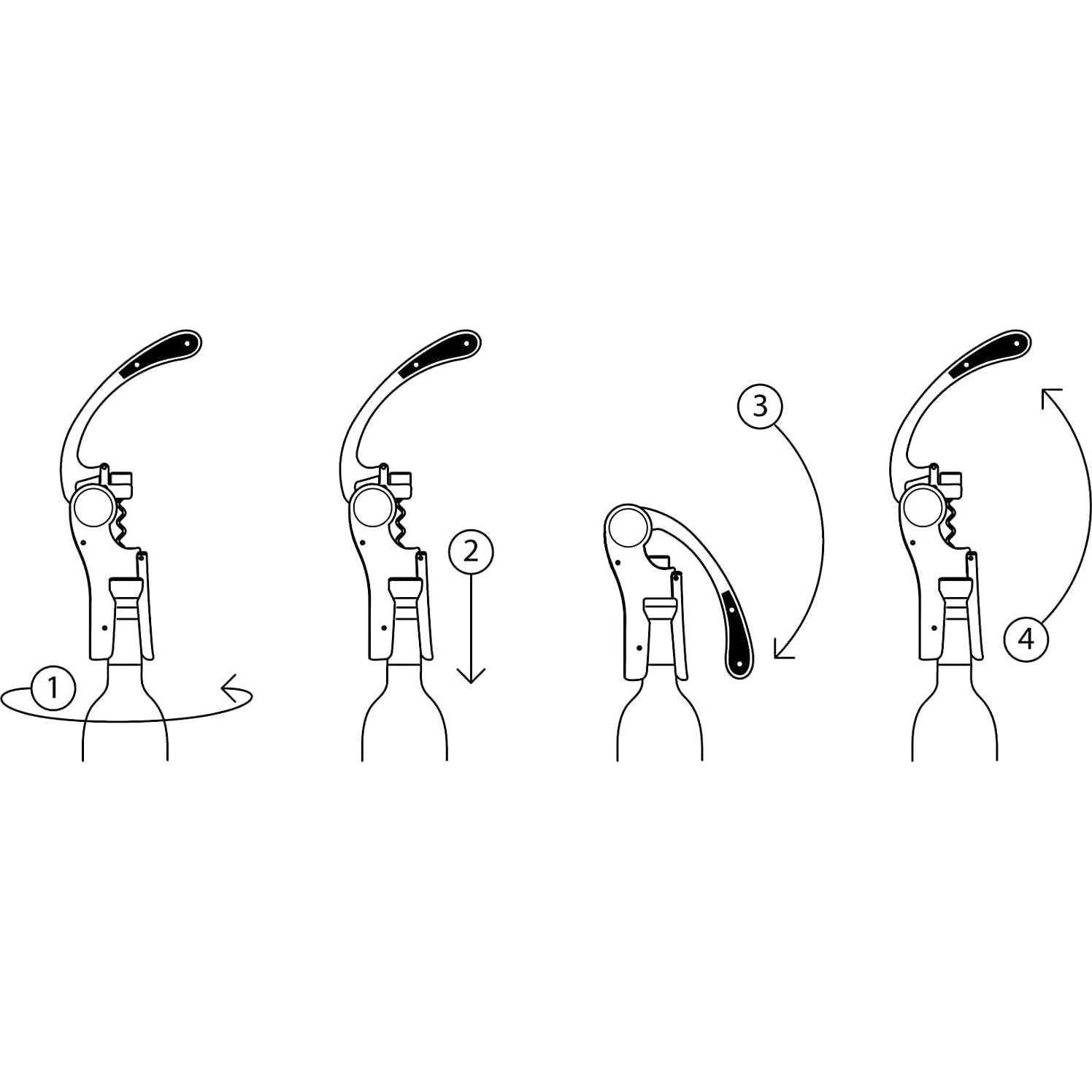 Sacacorchos de Palanca L'Atelier du Vin Oeno Motion Madera