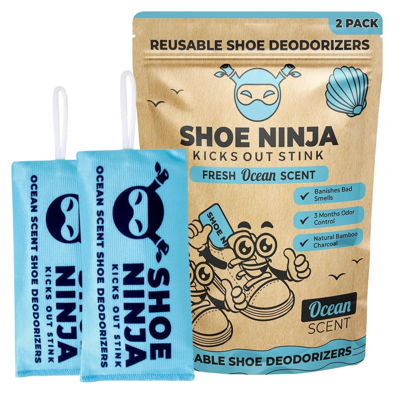 Desodorante de Zapatos Shoe Ninja - Carbón Activado - 2 Piezas