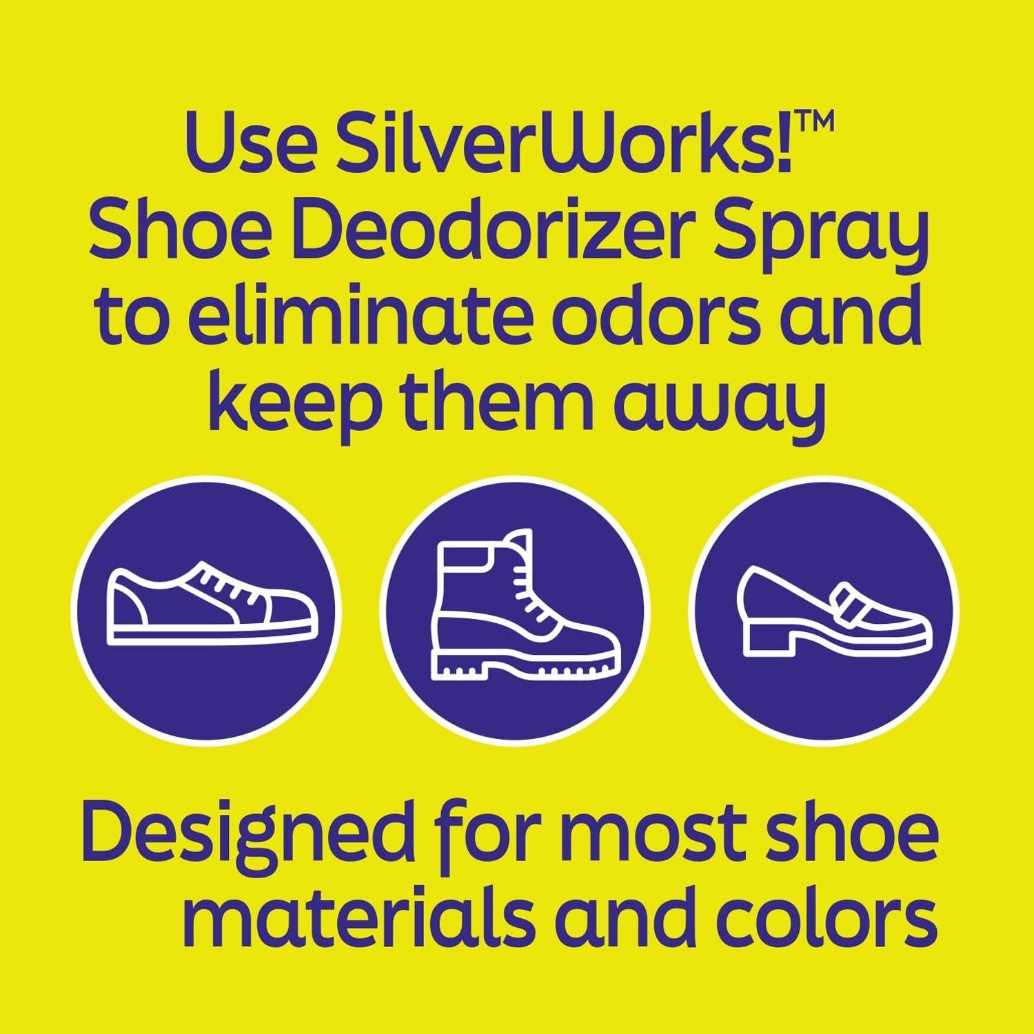 Spray Desodorante para Zapatos SilverWorks 500 ml Eliminador Olores