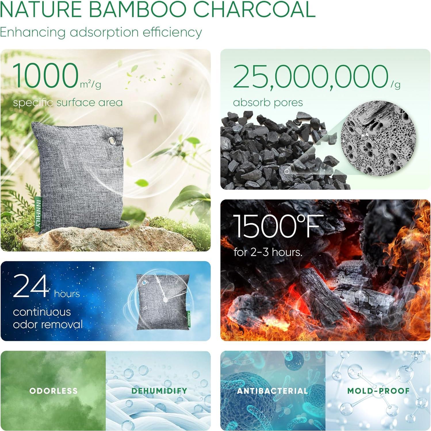 Absorbente de Olores Innmily de Carbón Activado - 6 Pzas