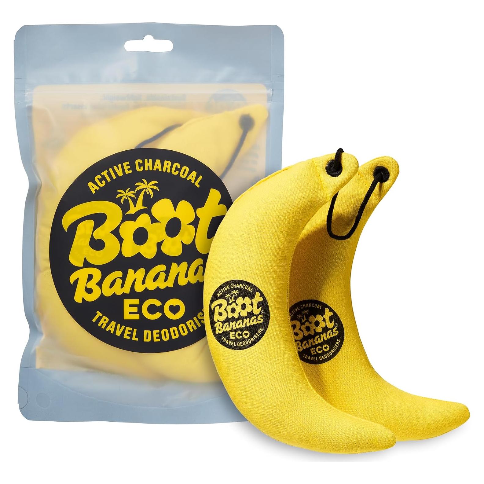 Desodorante Eco Travel Boot Bananas - Carbón Activado - 1 Par