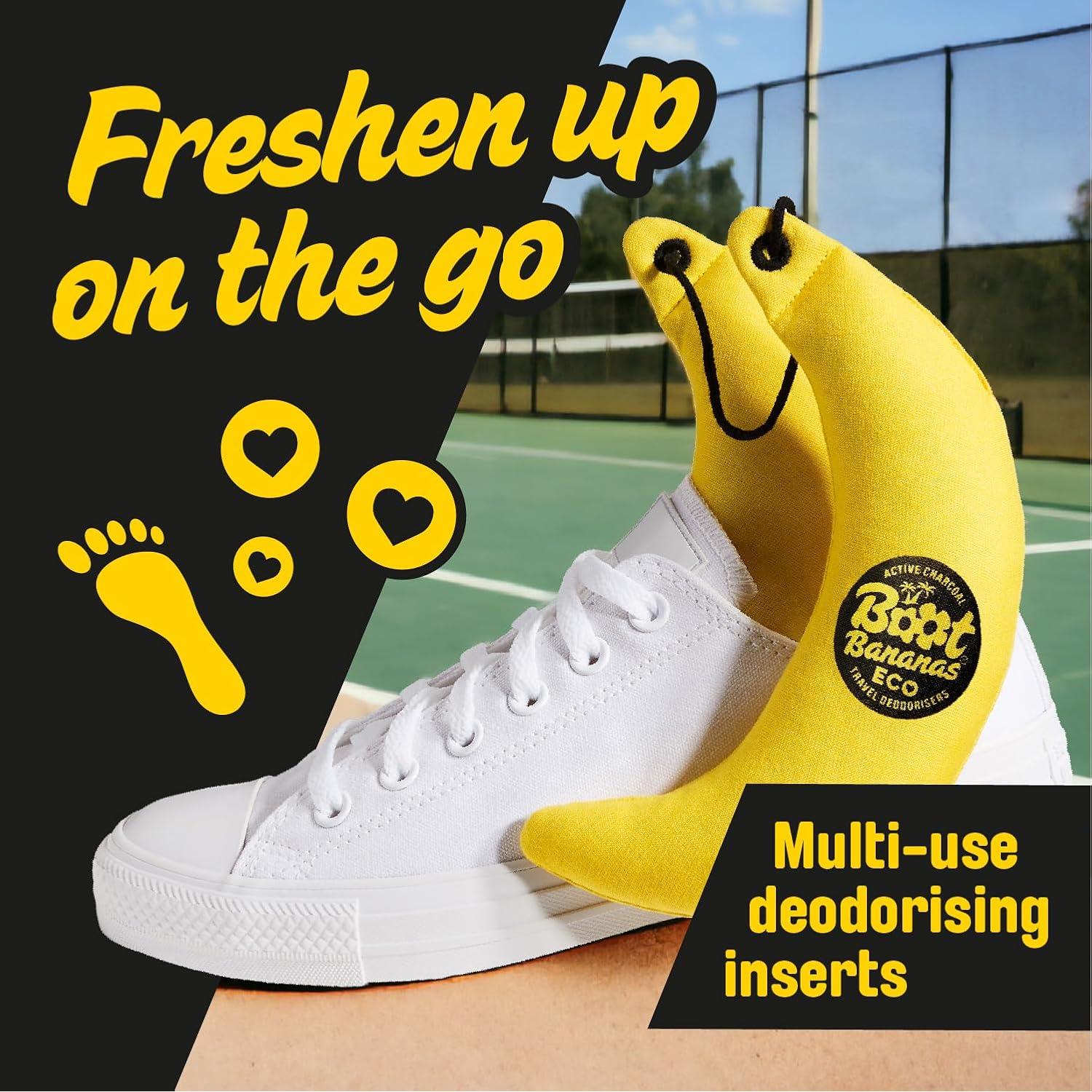 Desodorante Eco Travel Boot Bananas - Carbón Activado - 1 Par