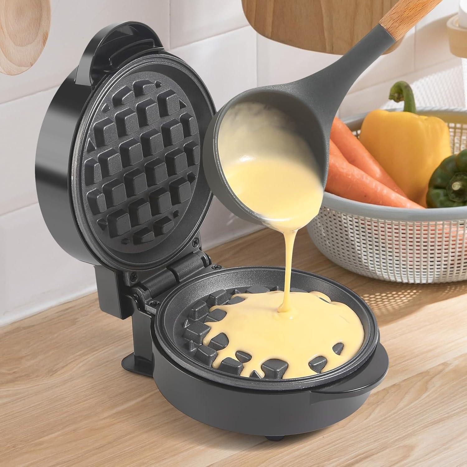 Mini Máquina de Waffles UVFAST 12,7 cm Antiadherente