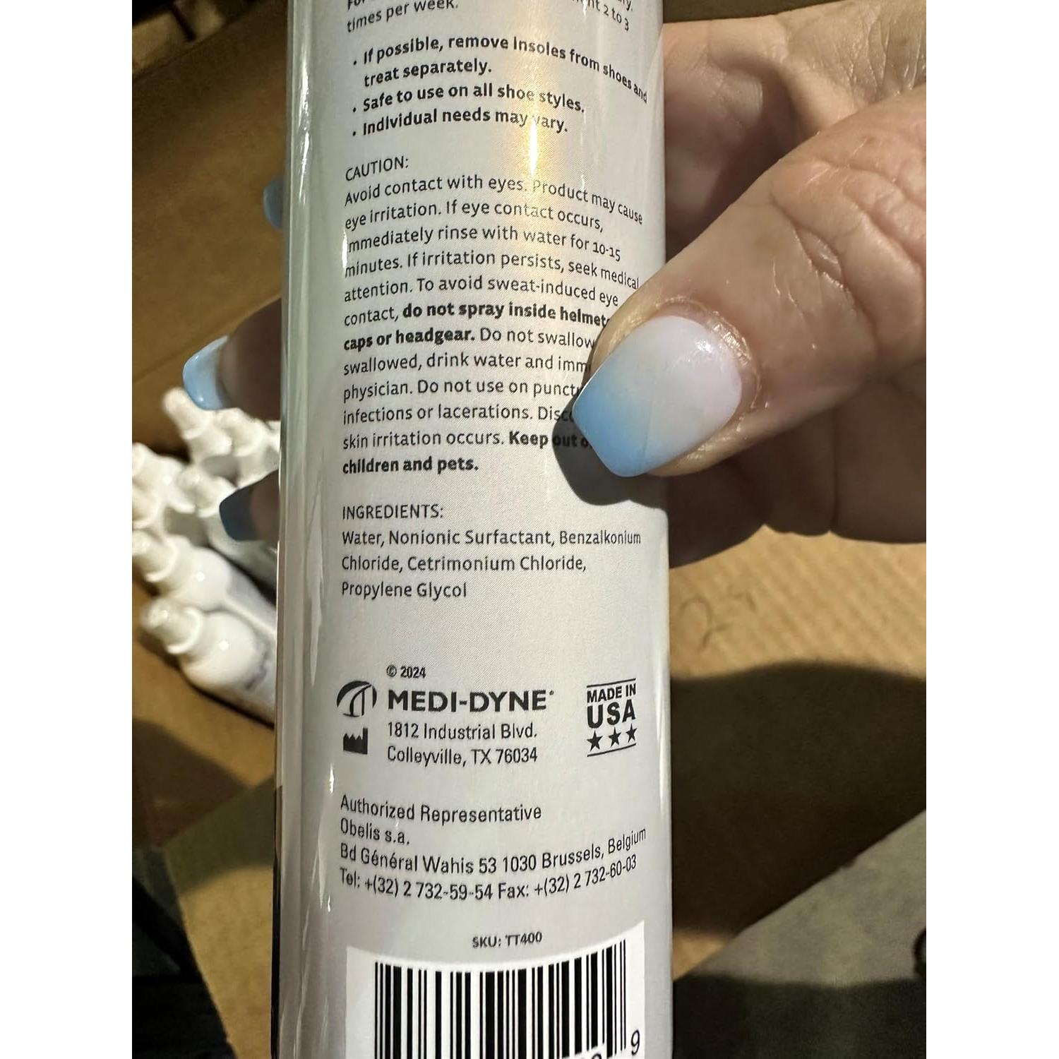 Spray Eliminador de Olores para Zapatos 2Toms StinkFree 240ml