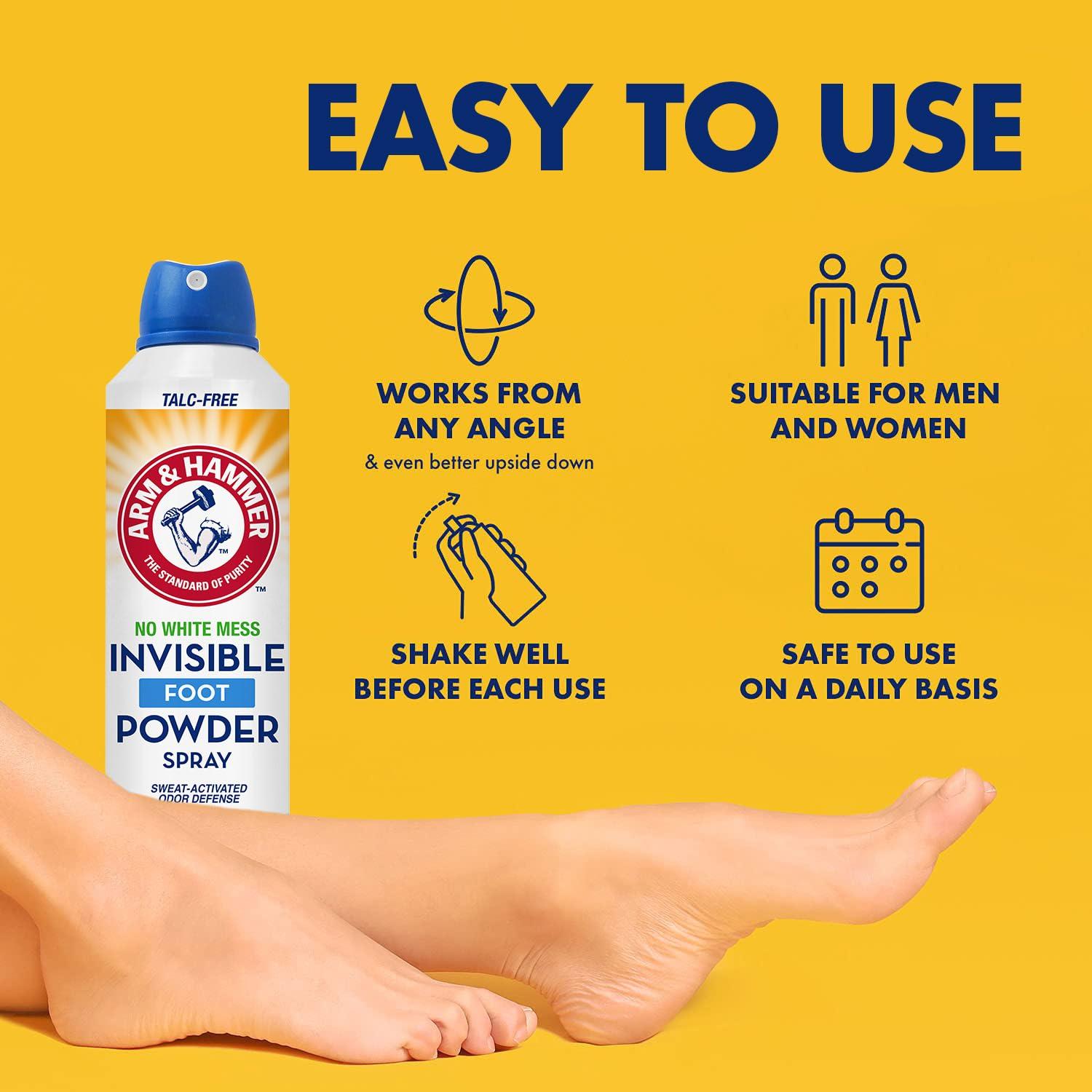 Spray en Polvo Invisible Arm & Hammer 7 Oz Control Olor Pies