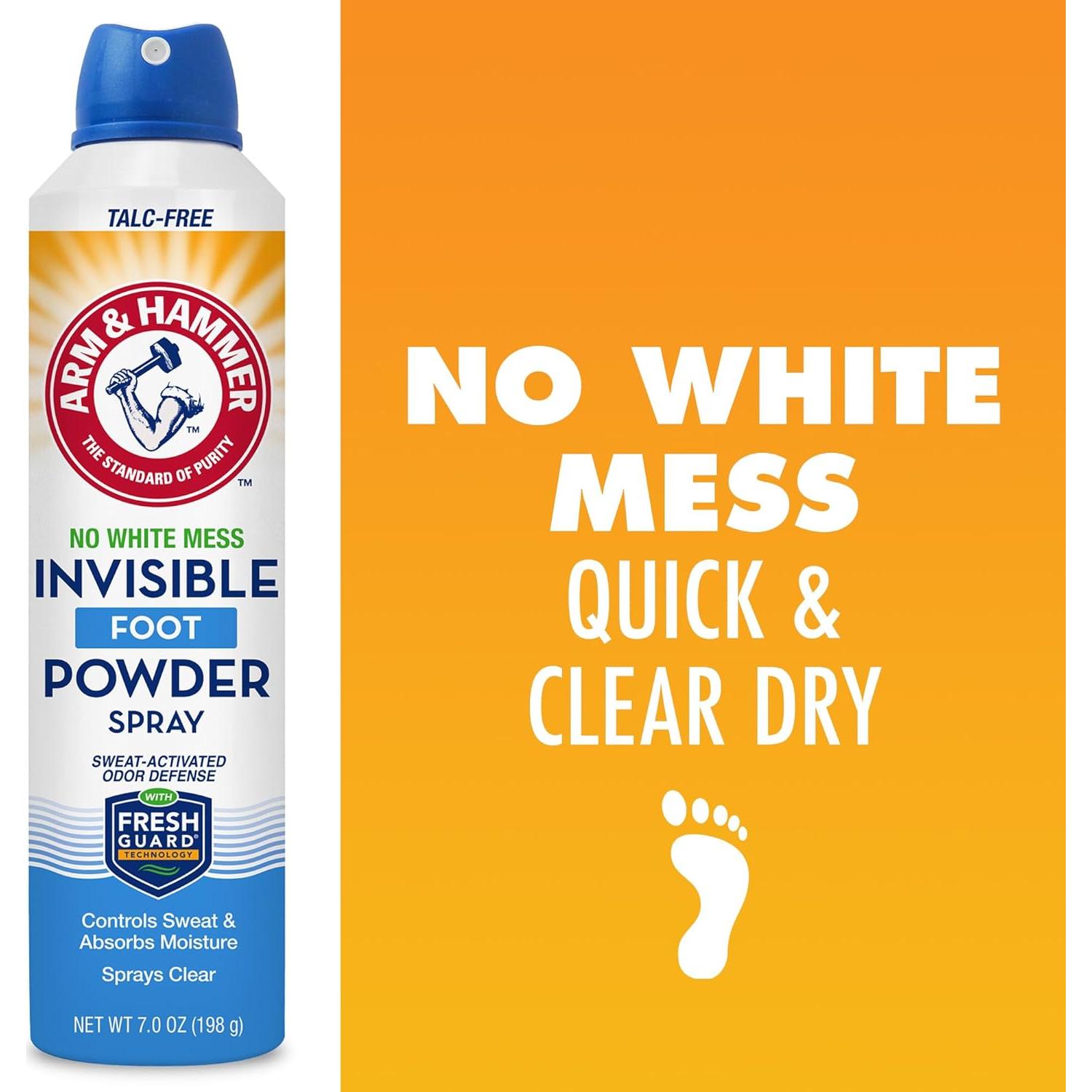 Spray en Polvo Invisible Arm & Hammer 7 Oz Control Olor Pies