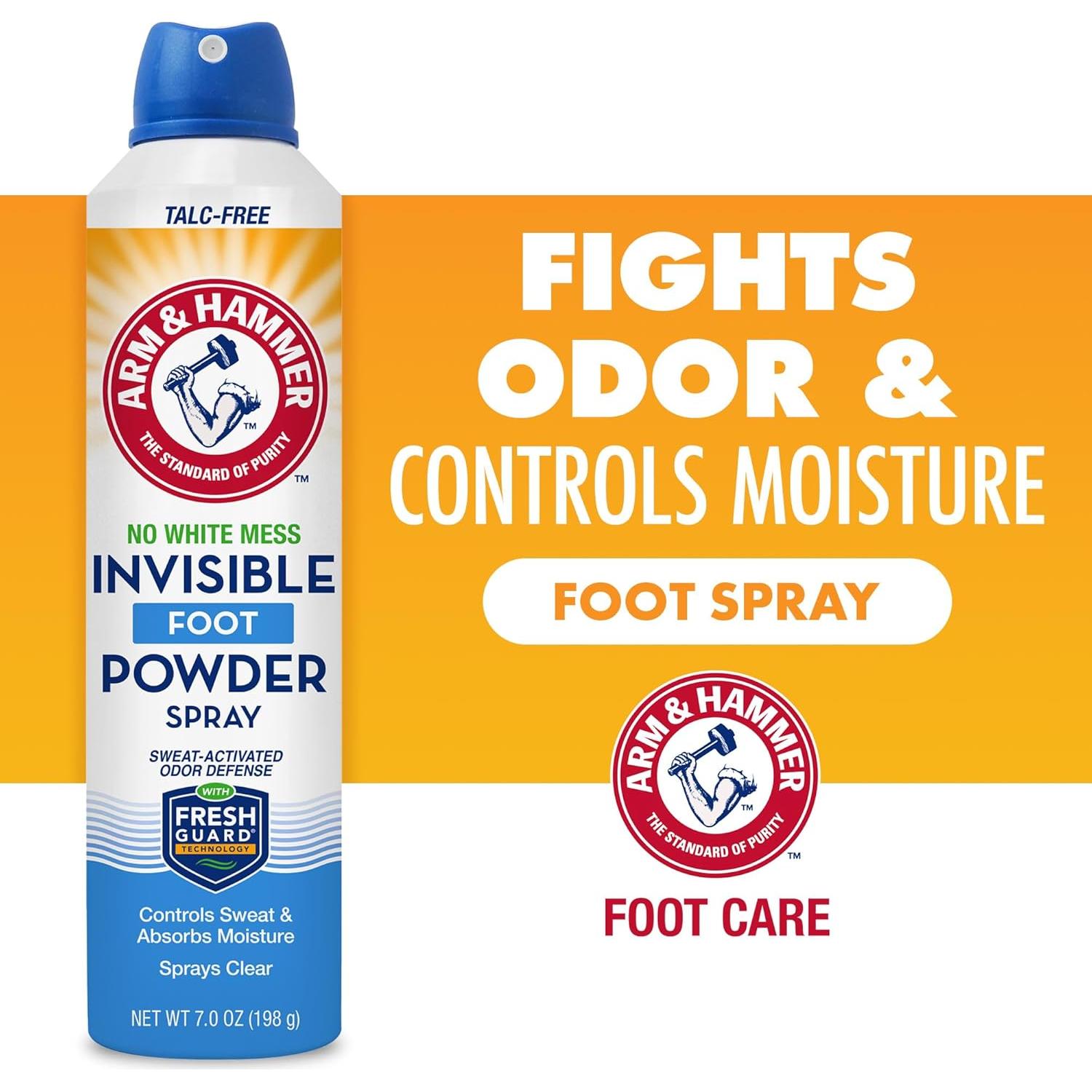 Spray en Polvo Invisible Arm & Hammer 7 Oz Control Olor Pies