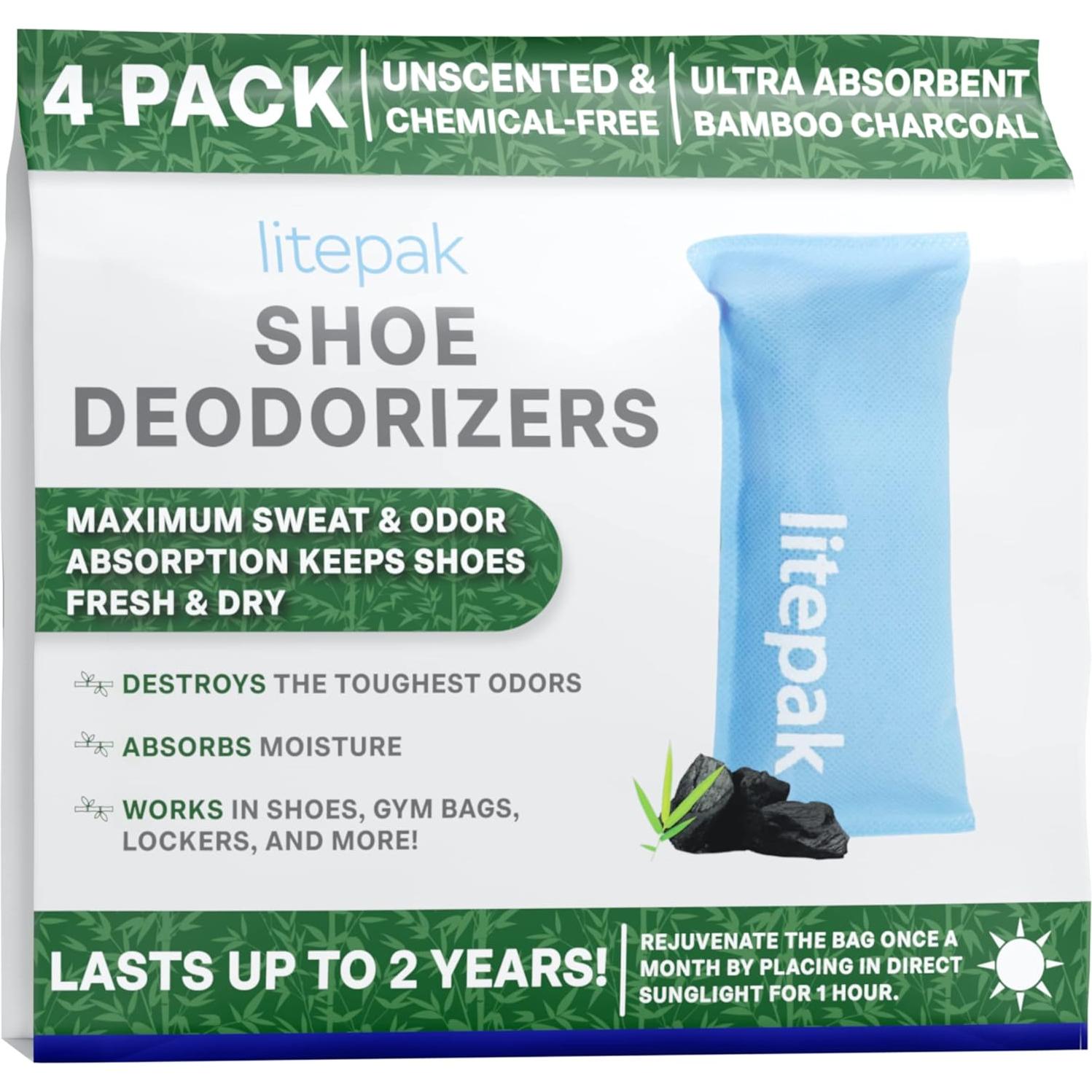 Desodorante de Zapatos Litepak Carbón Activado 4 Paquete