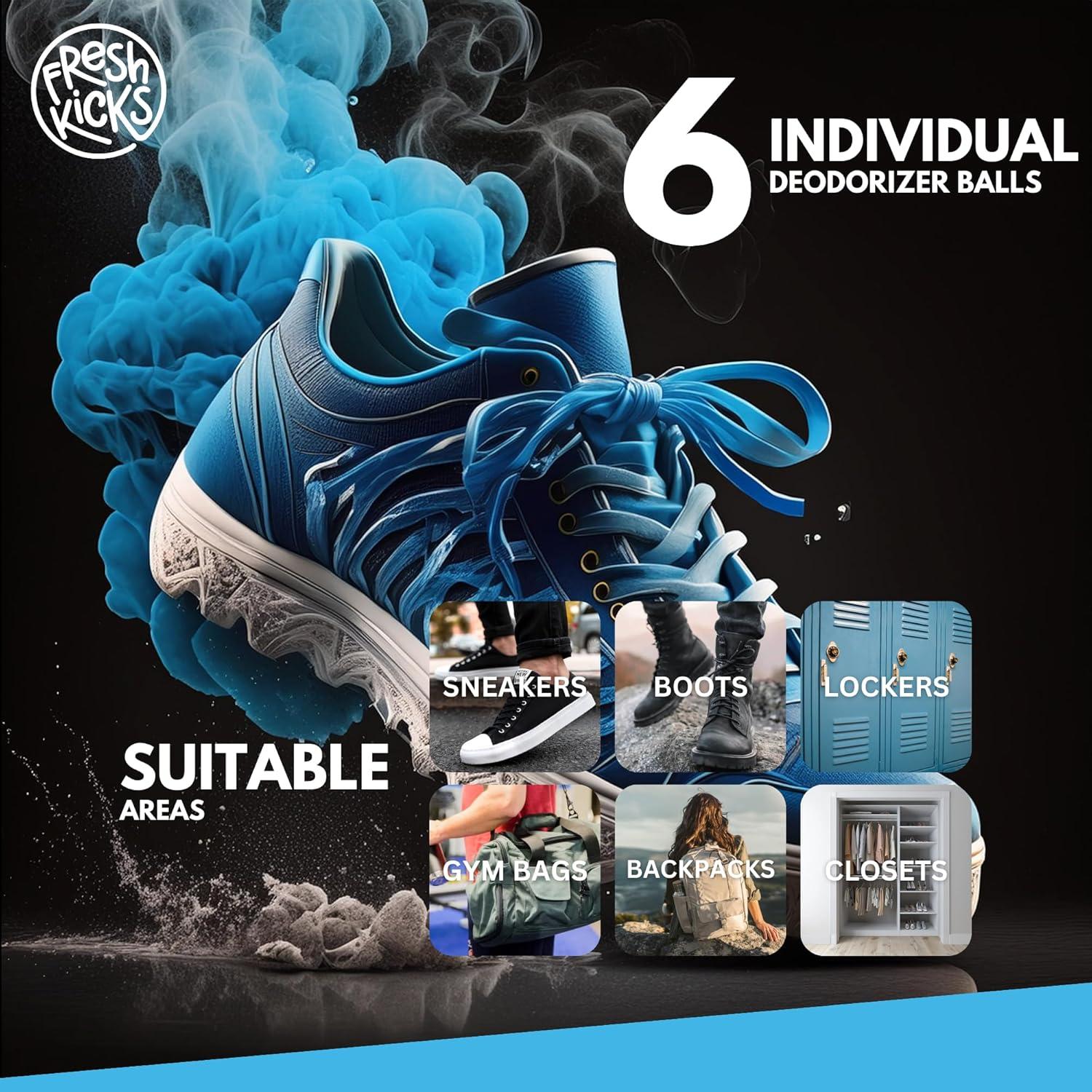 Bolas Desodorantes Fresh Kicks 6 Piezas para Zapatos