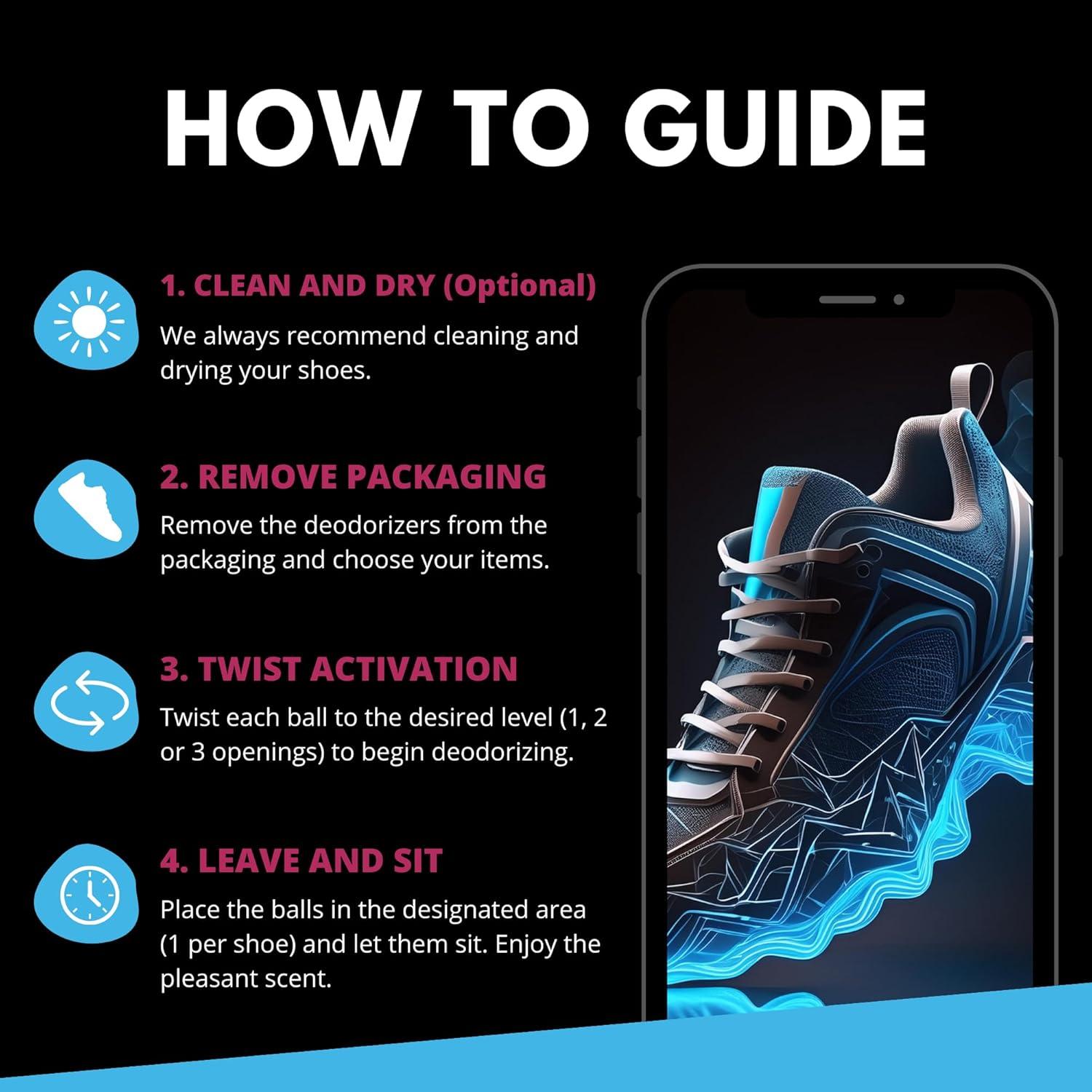 Bolas Desodorantes Fresh Kicks 6 Piezas para Zapatos