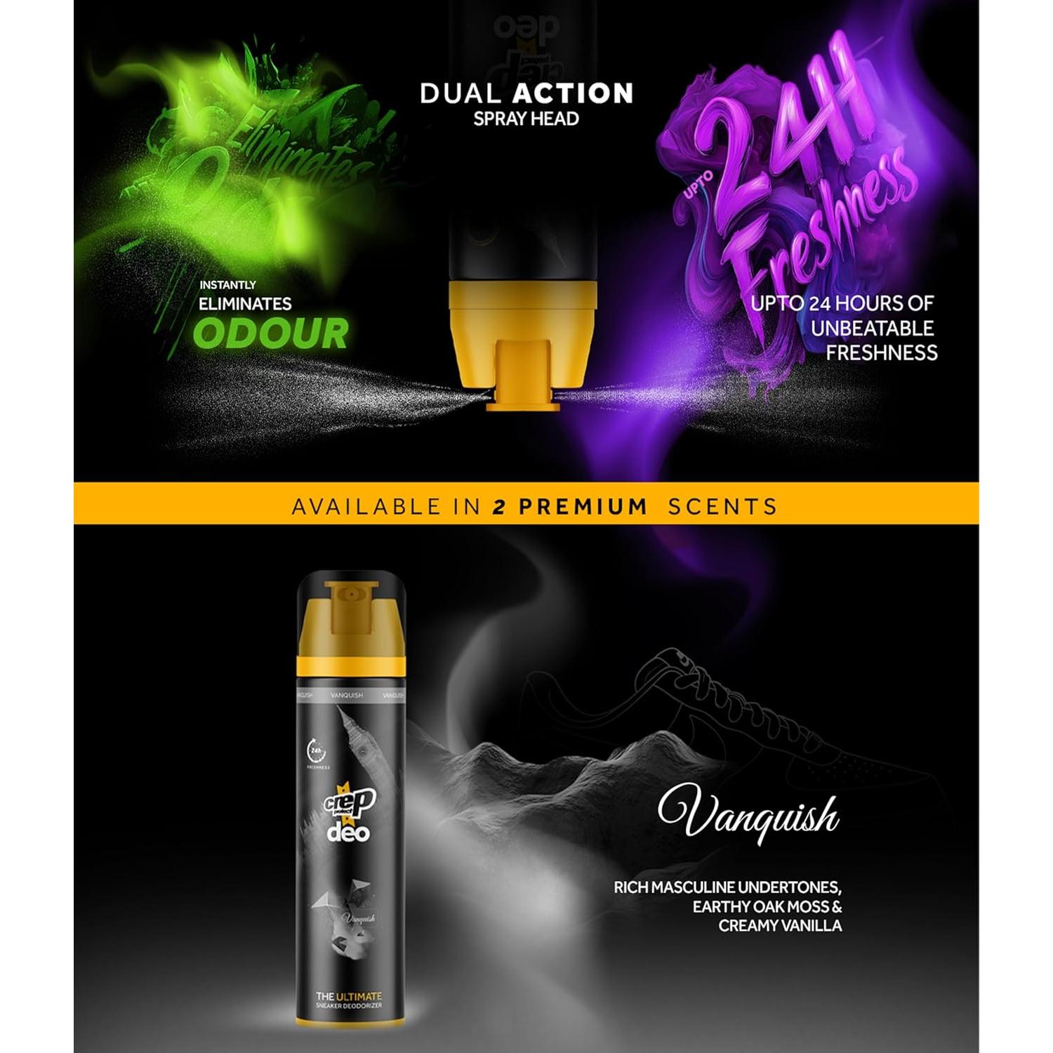 Spray Desodorante para Zapatos Crep Protect Vanquish 136g