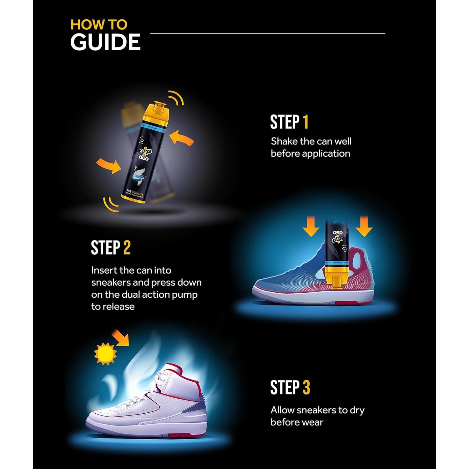 Spray Desodorante para Zapatos Crep Protect Vanquish 136g