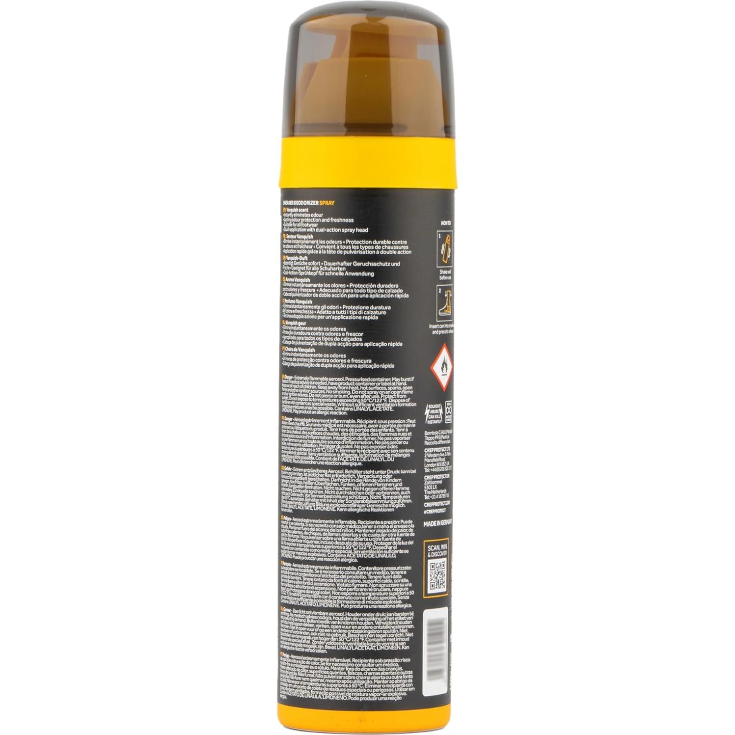 Spray Desodorante para Zapatos Crep Protect Vanquish 136g