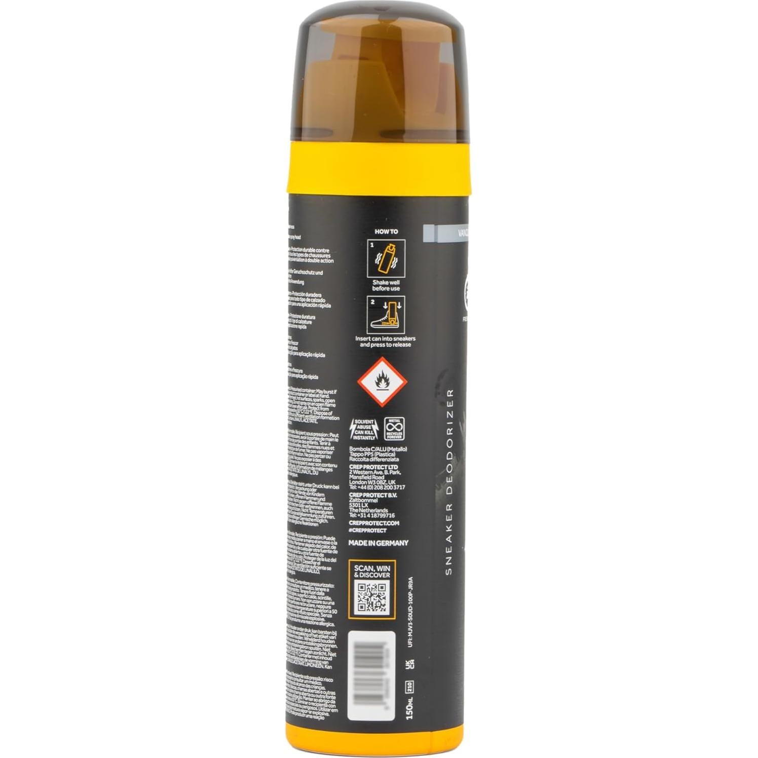 Spray Desodorante para Zapatos Crep Protect Vanquish 136g
