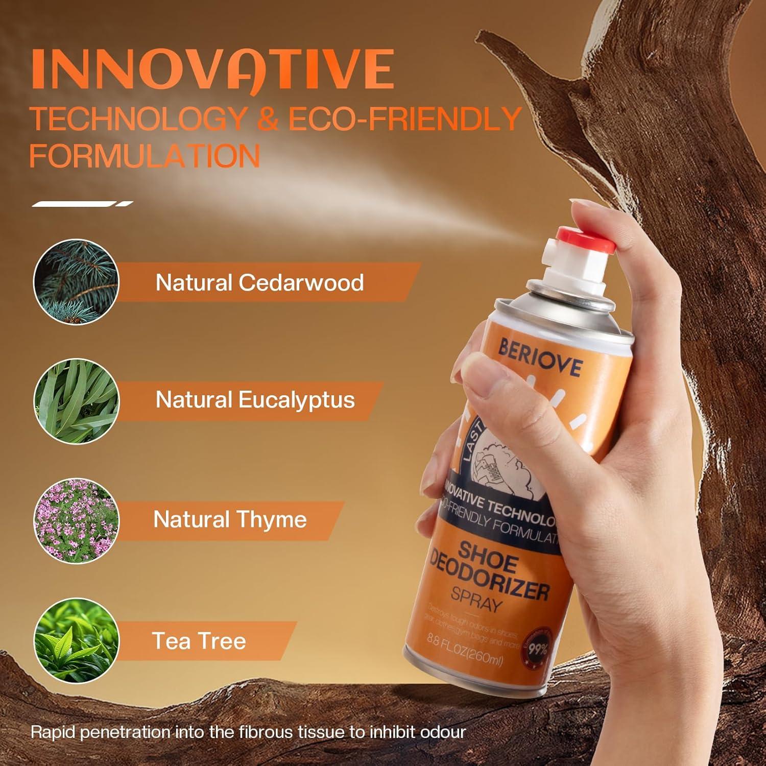 Spray Desodorante para Zapatos BERlOVE 30 ml Eliminador Olores