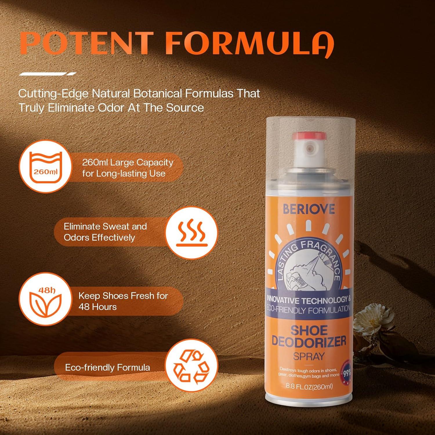 Spray Desodorante para Zapatos BERlOVE 30 ml Eliminador Olores