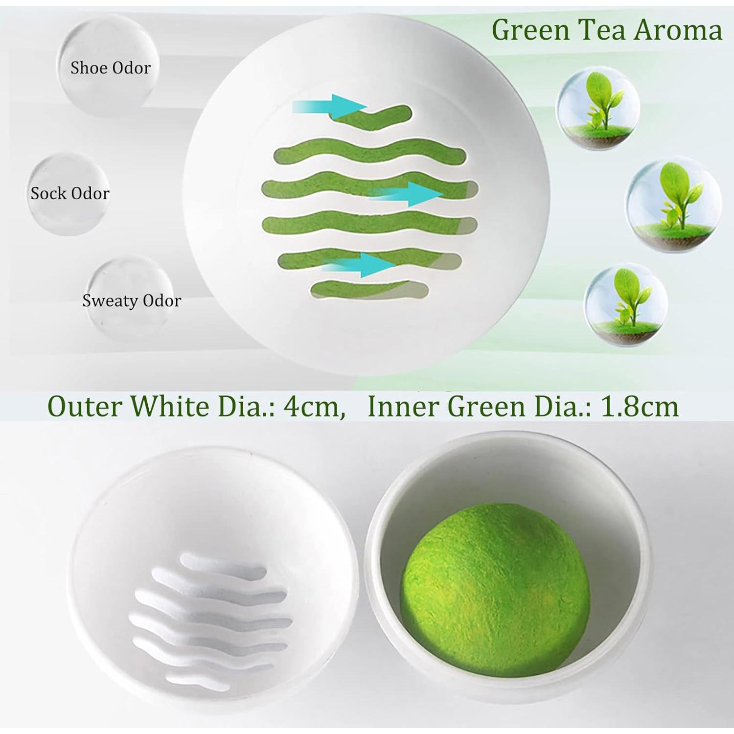 Bolas Desodorantes UpTuoLi 8 Pcs Aroma Té Verde 4 cm