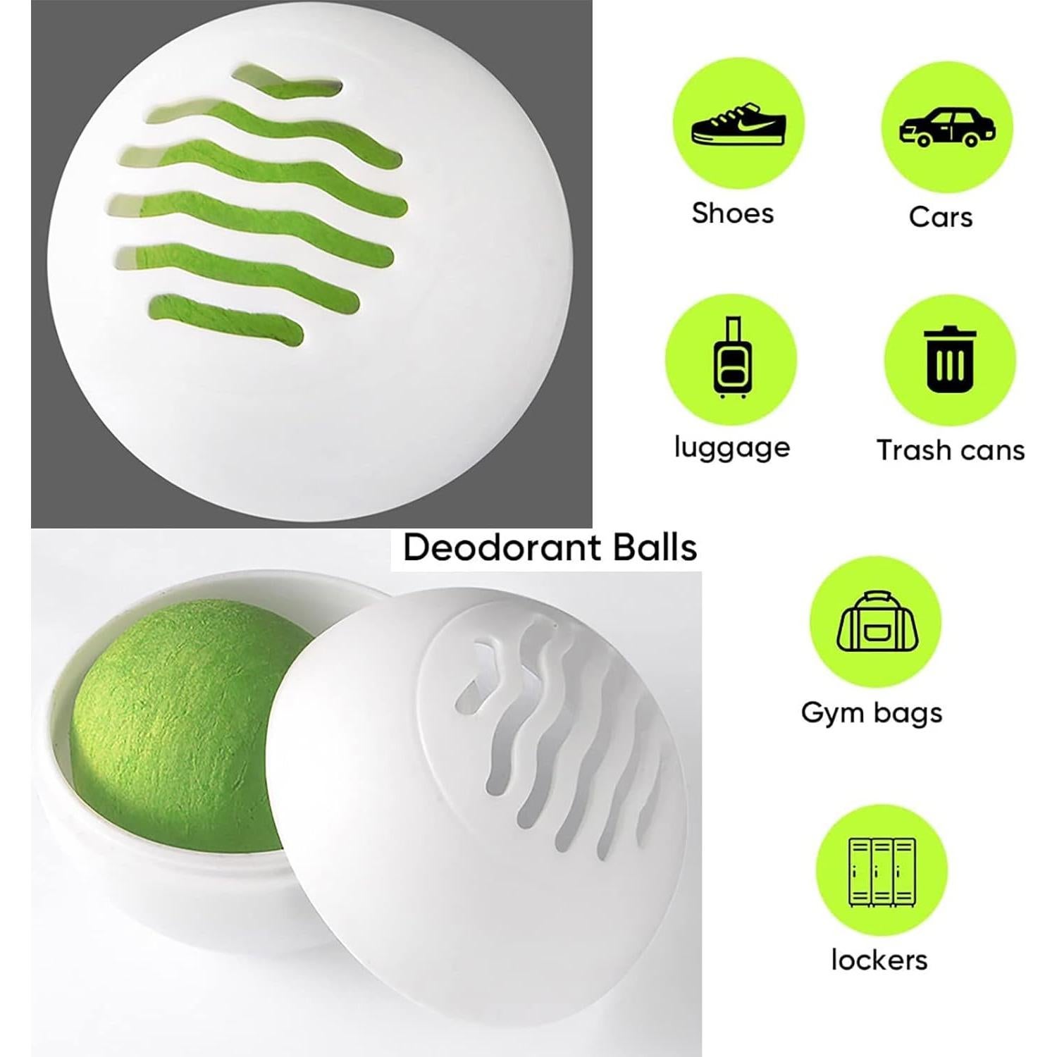 Bolas Desodorantes UpTuoLi 8 Pcs Aroma Té Verde 4 cm