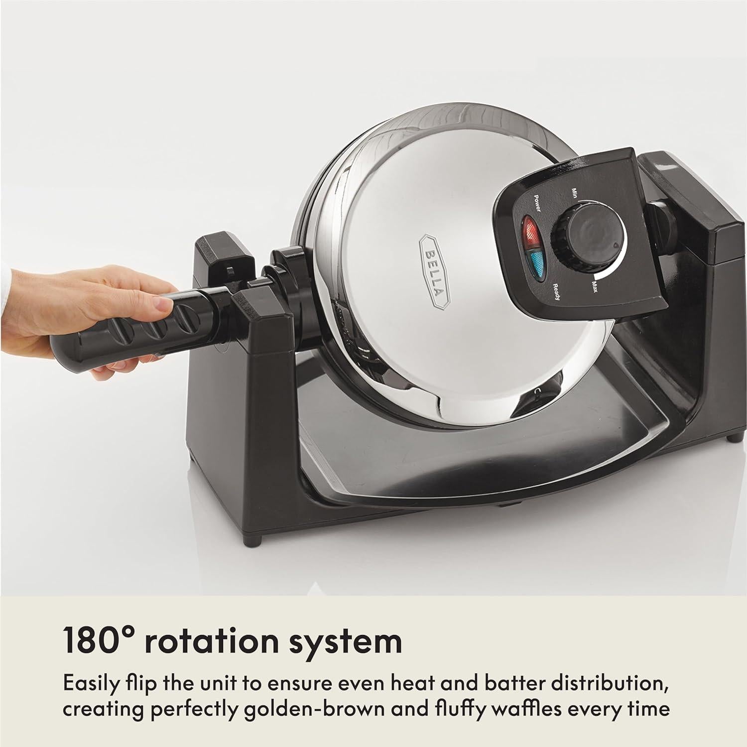 Máquina de Waffles BELLA Rotativa Acero Inoxidable 9 Niveles