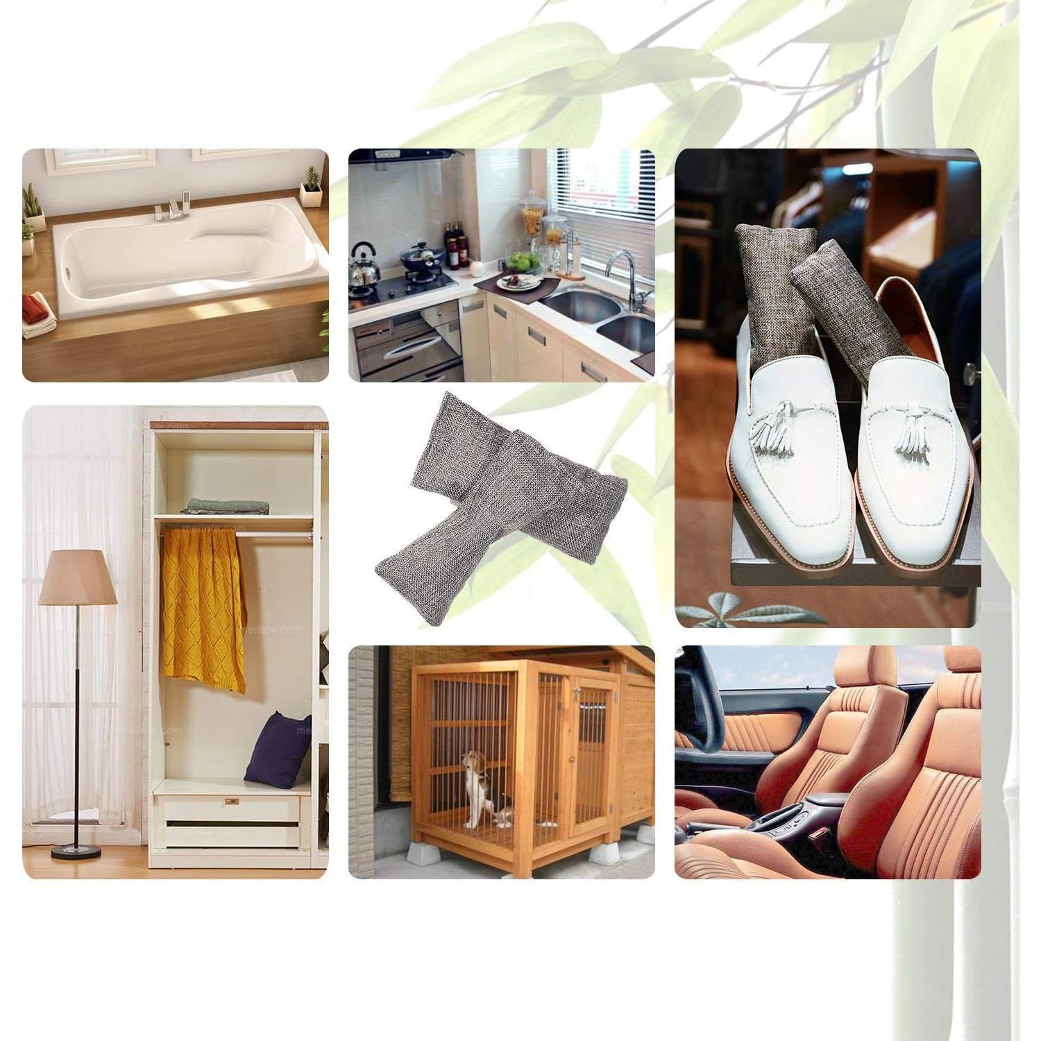 12 Bolsas Purificadoras de Aire JIJIC 75g Carbón Bambú