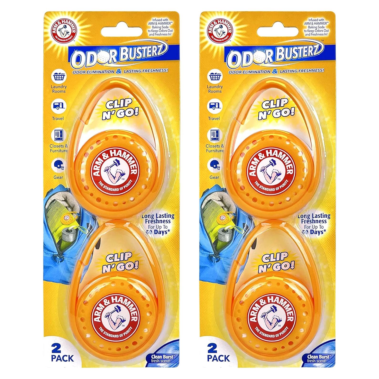 Desodorantes Arm & Hammer Odor Busterz Clip N Go - 4 Pzas