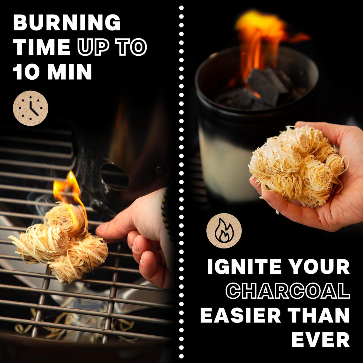 300 Iniciadores de Fuego Naturales Woodover para BBQ y Chimenea