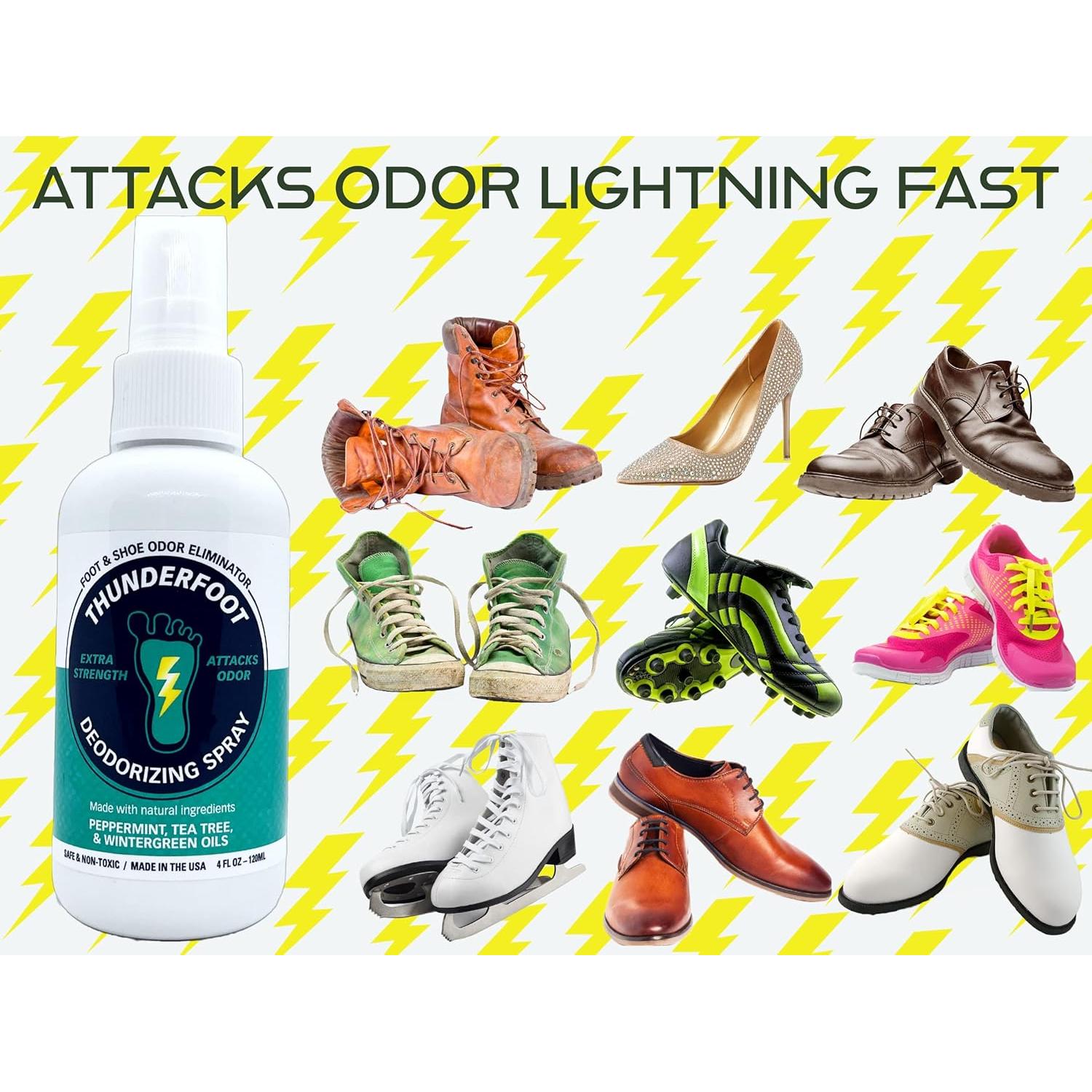 Spray desodorante natural Thunderfoot 113ml menta para zapatos