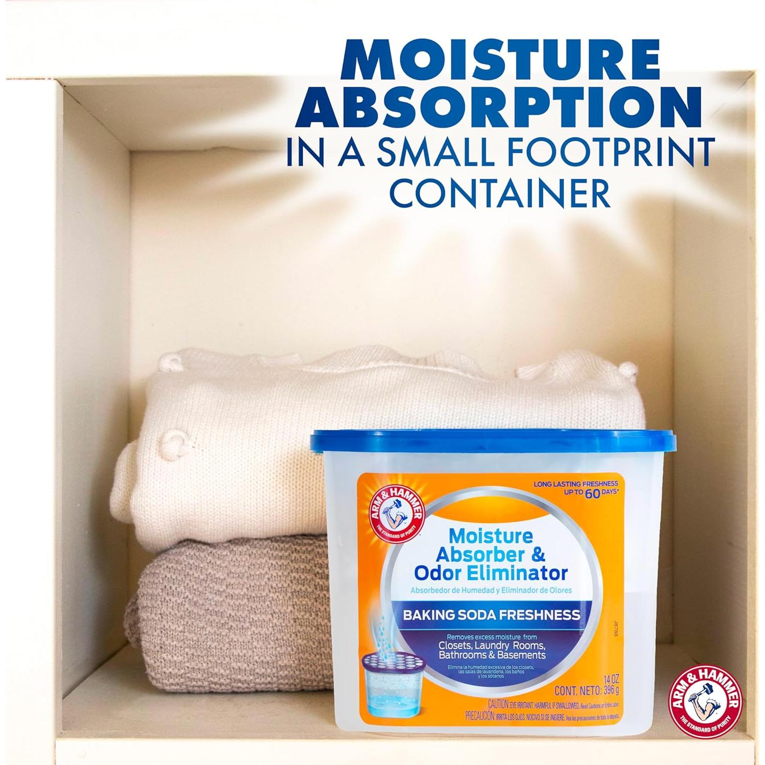 Arm & Hammer Absorbente de Humedad 3 Tubos 396 g Sin Fragancia