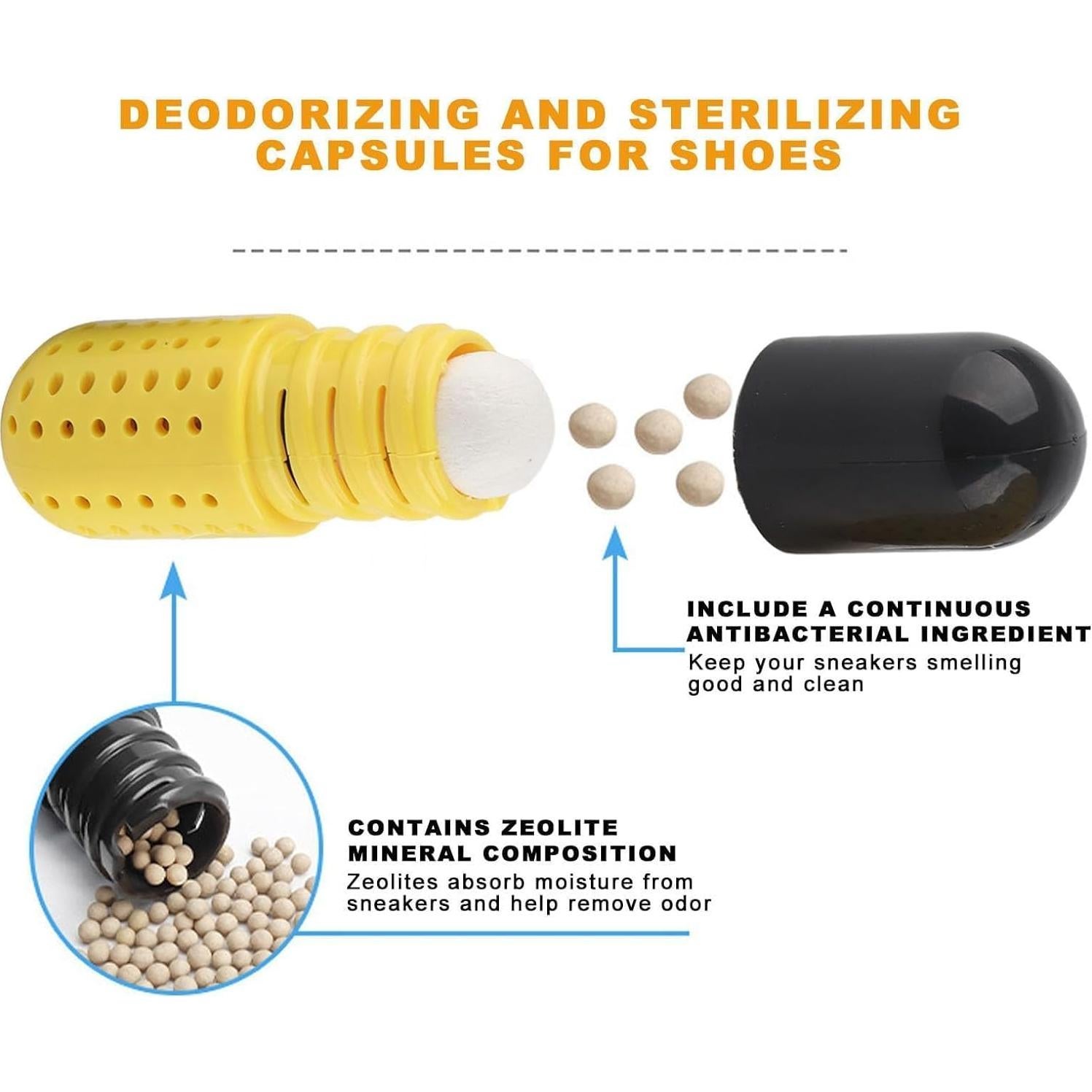 6 Pastillas Desodorantes para Zapatos Odor Shield - Absorbentes