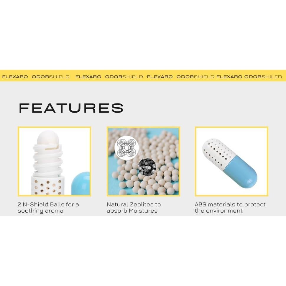 6 Pastillas Desodorantes para Zapatos Odor Shield - Absorbentes