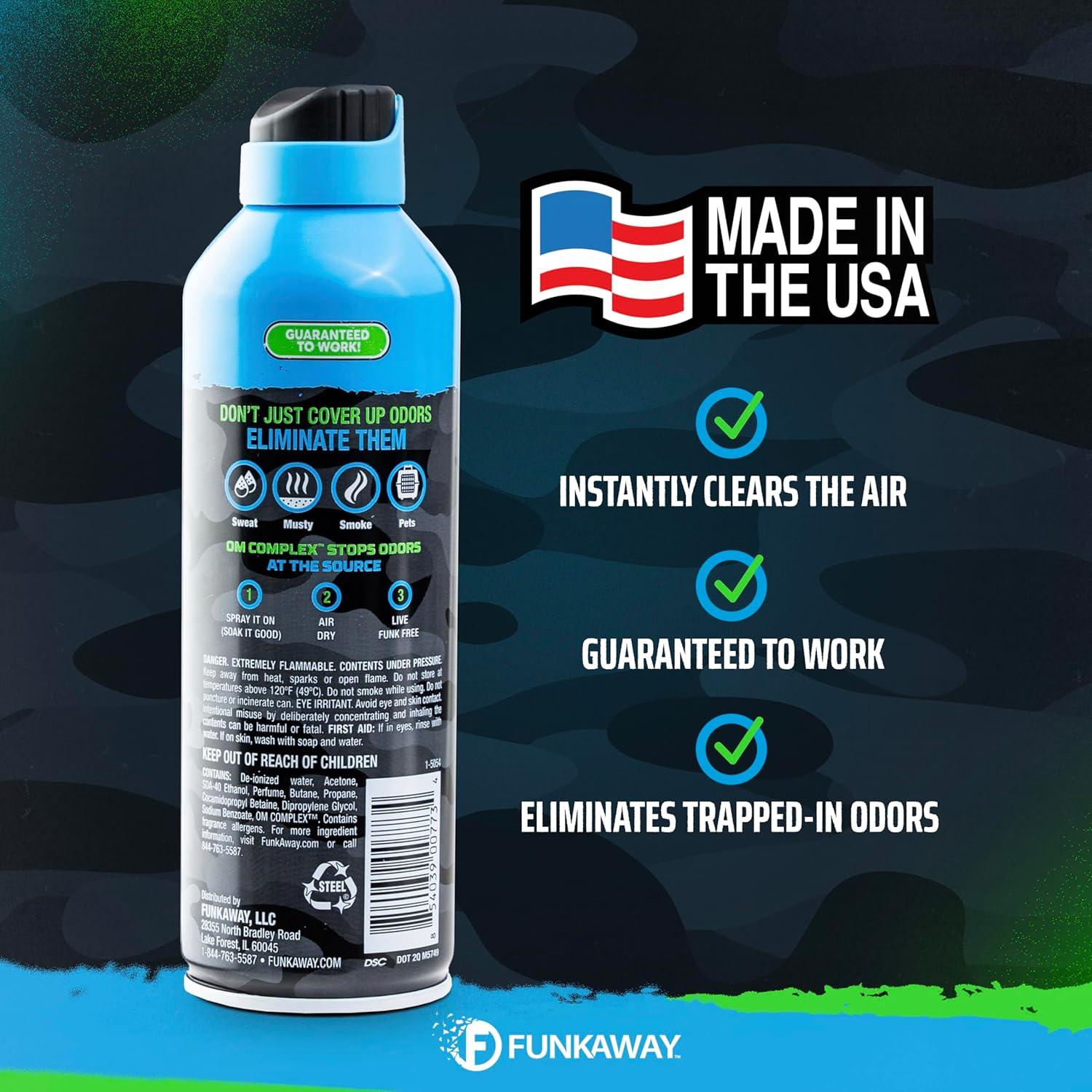 FunkAway Eliminador de Olores Grado Militar 170 g Spray