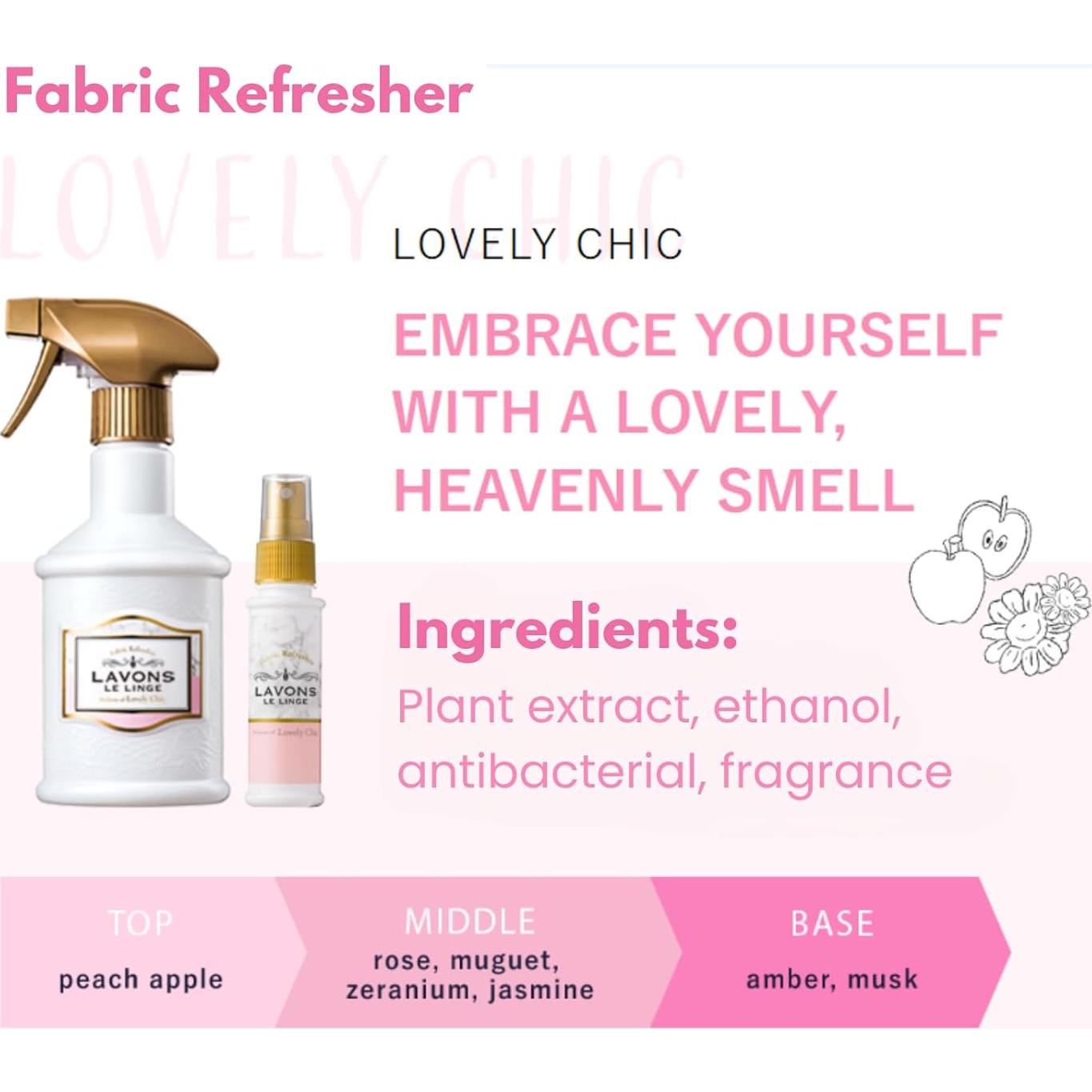 Spray Desodorante Natural para Tela Lavons 370mL Chic