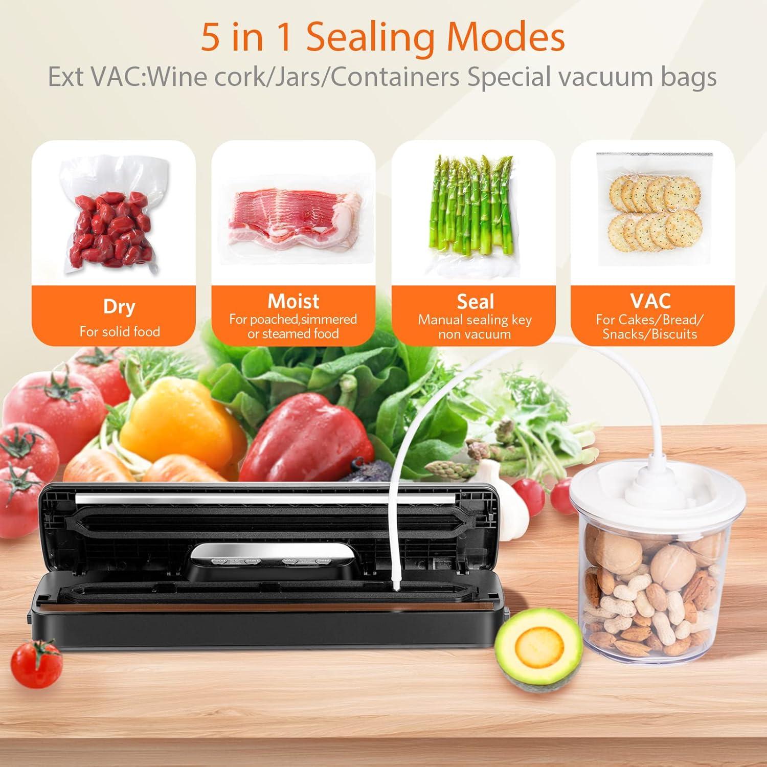 Selladora al Vacío BEYUAM BTAP15 5 en 1 con 15 Bolsas