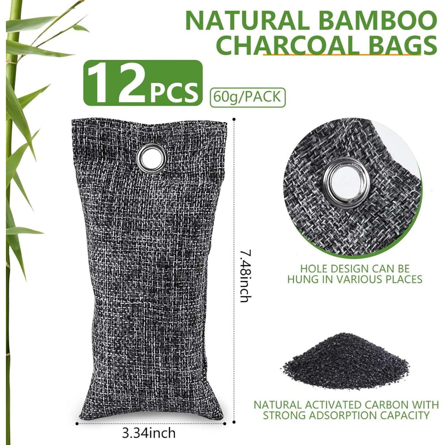 Paquete de 12 Bolsas de Carbón Activado WSSROGY 60g - Purificadoras de Aire