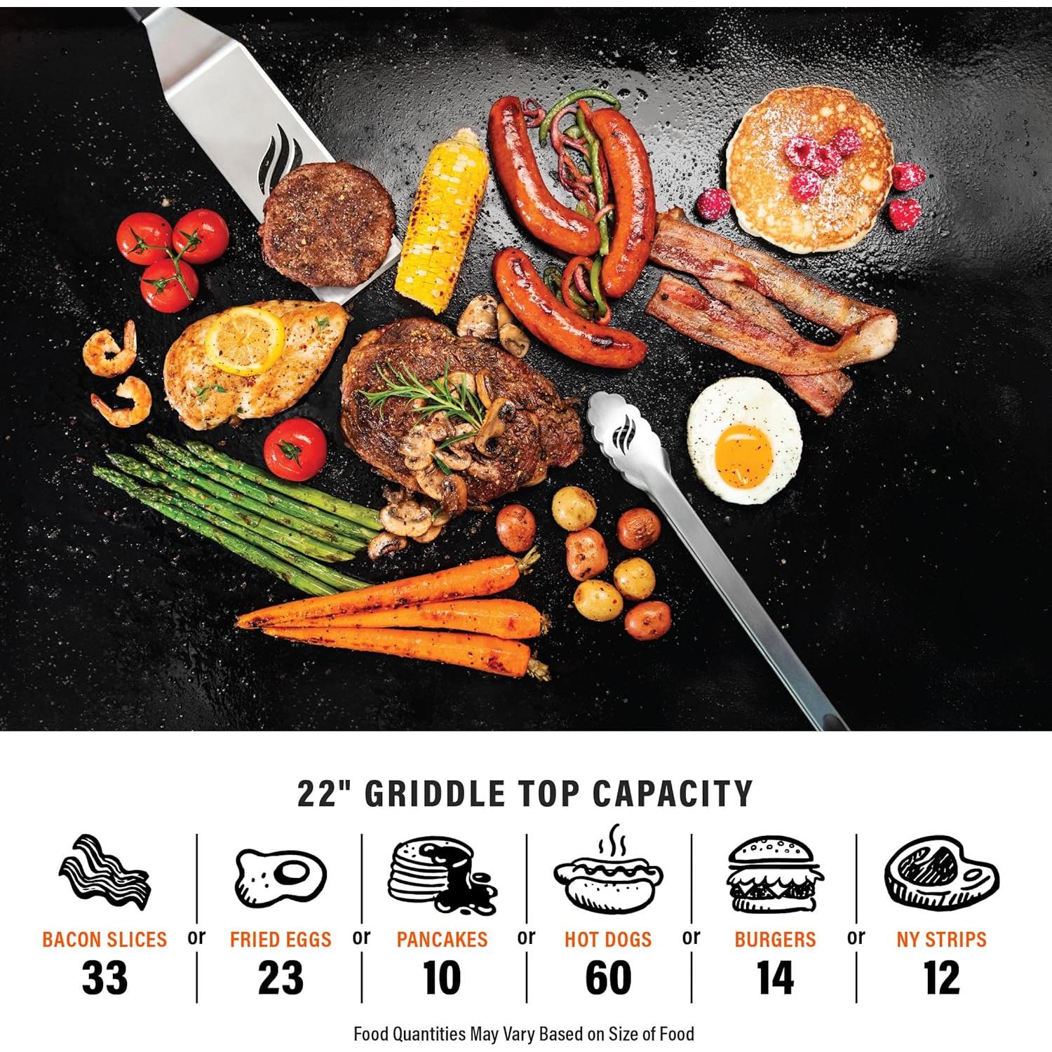 Plancha de Mesa Blackstone 1666 22" Portátil Acero Inoxidable