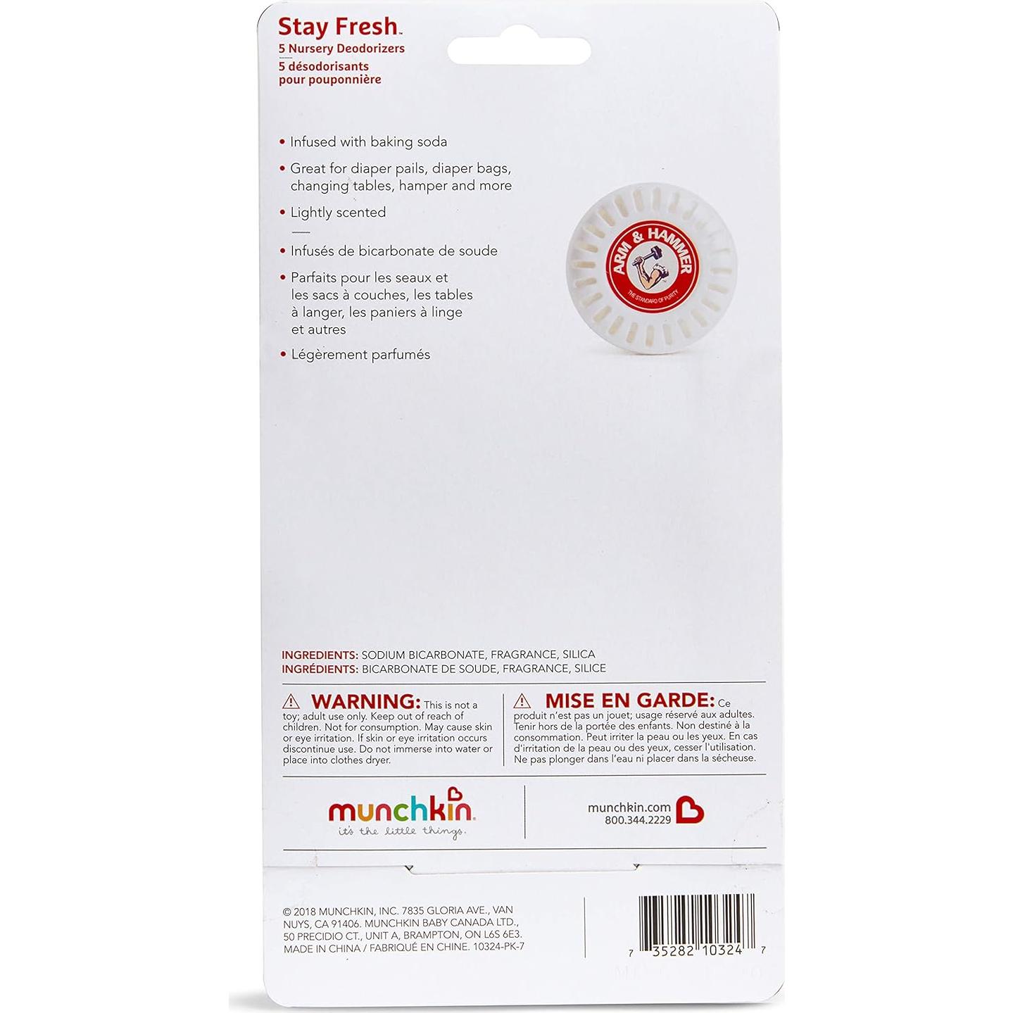 Ambientadores de Guardería Munchkin Arm & Hammer, 5 Discos