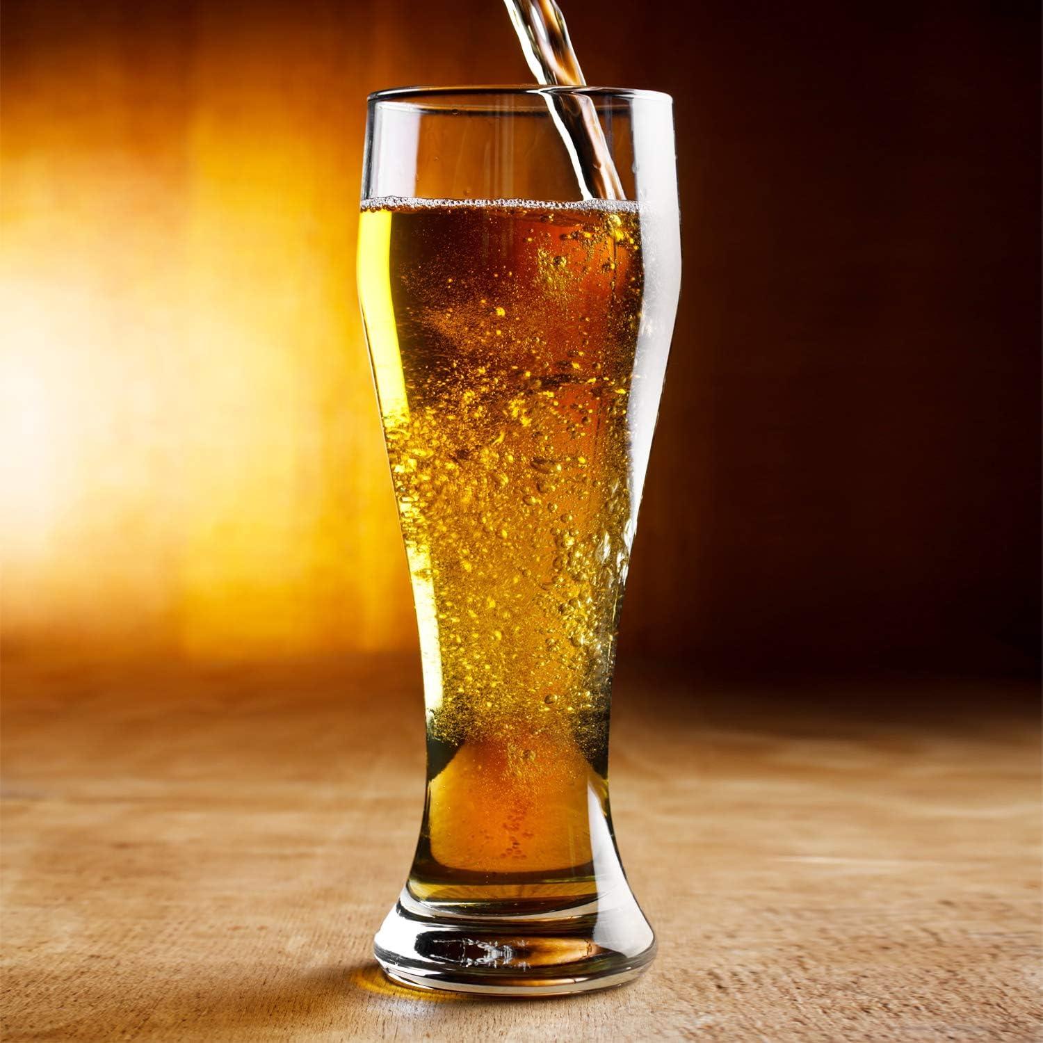 Vasos de Cerveza Pilsner DU VINO - Paquete de 4, 473 ml