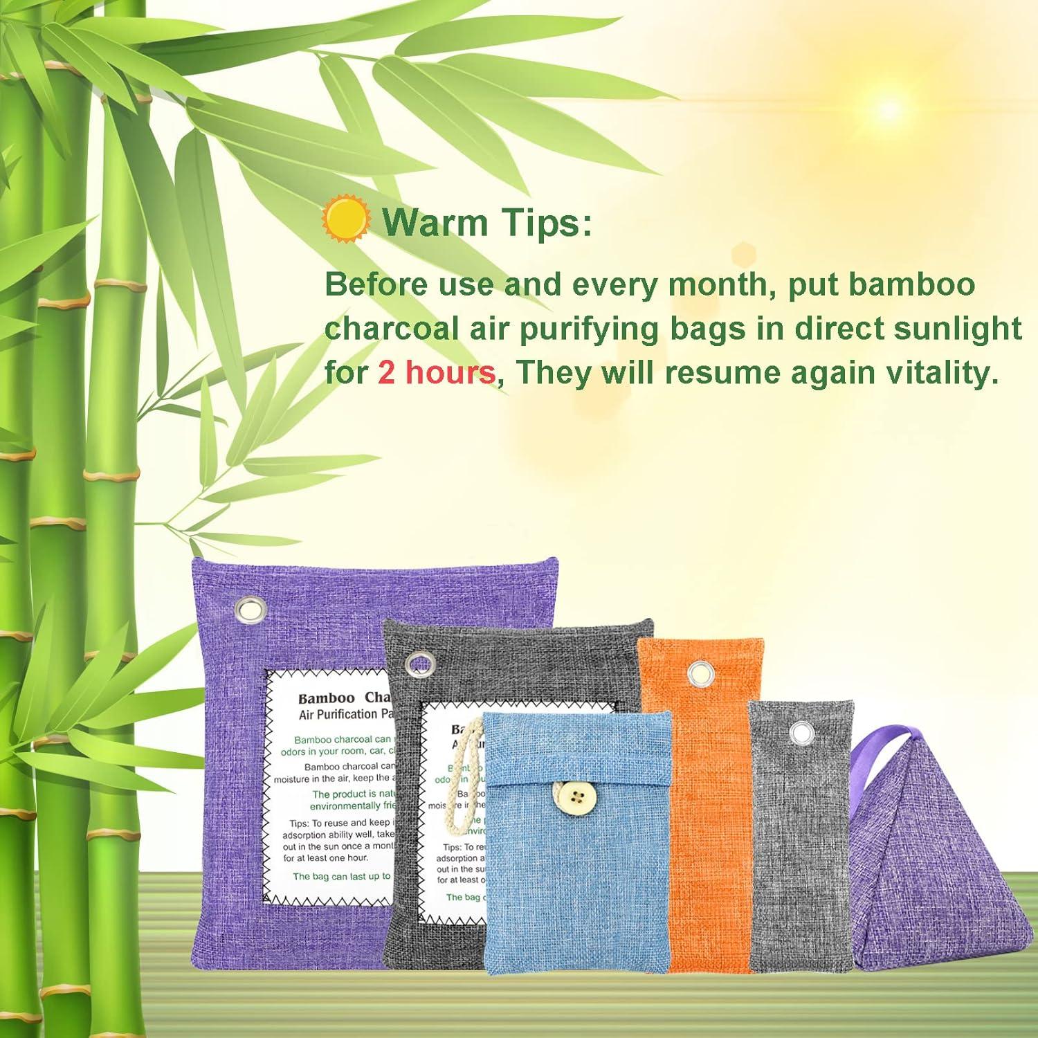 Bolsas Purificadoras de Aire MYBMHTNB 6 Paquete x 200g Carbón Bambú