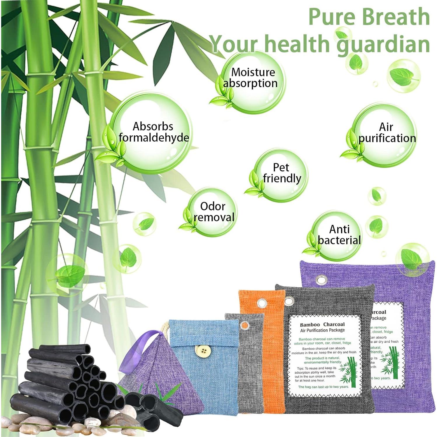Bolsas Purificadoras de Aire MYBMHTNB 6 Paquete x 200g Carbón Bambú