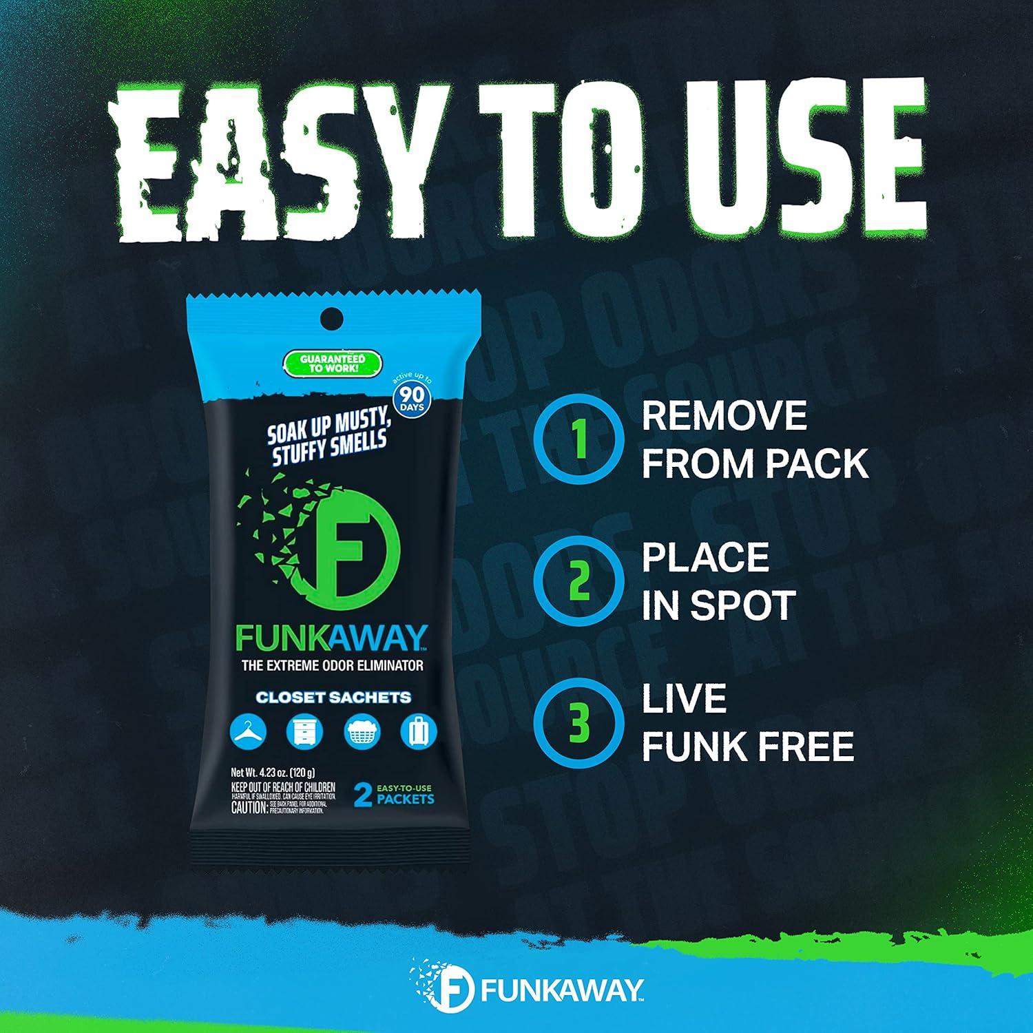 FunkAway Eliminador de Olores Sachet 110g para Closet