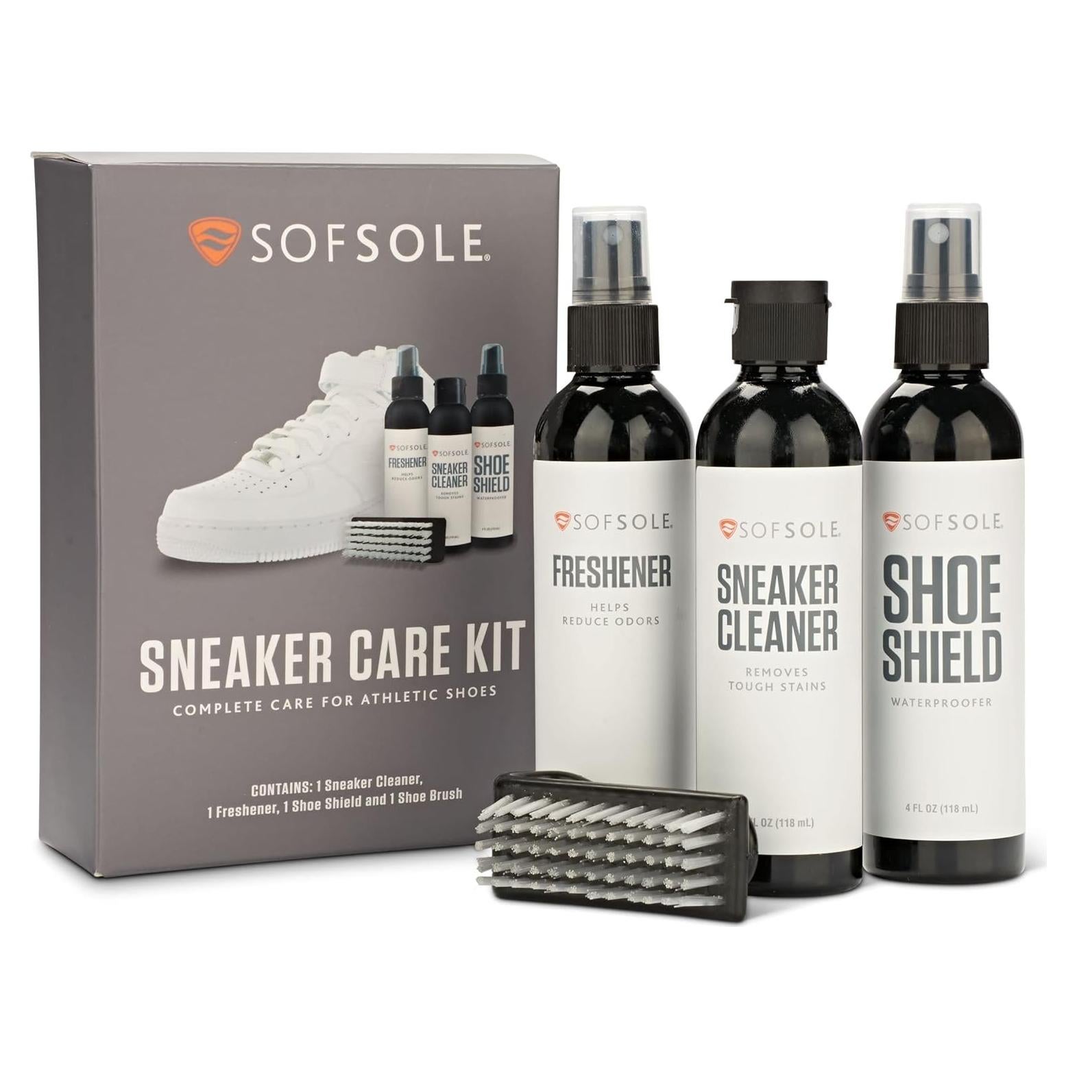 Kit de Cuidado para Zapatillas Sof Sole - Limpiador, Ambientador y Protector