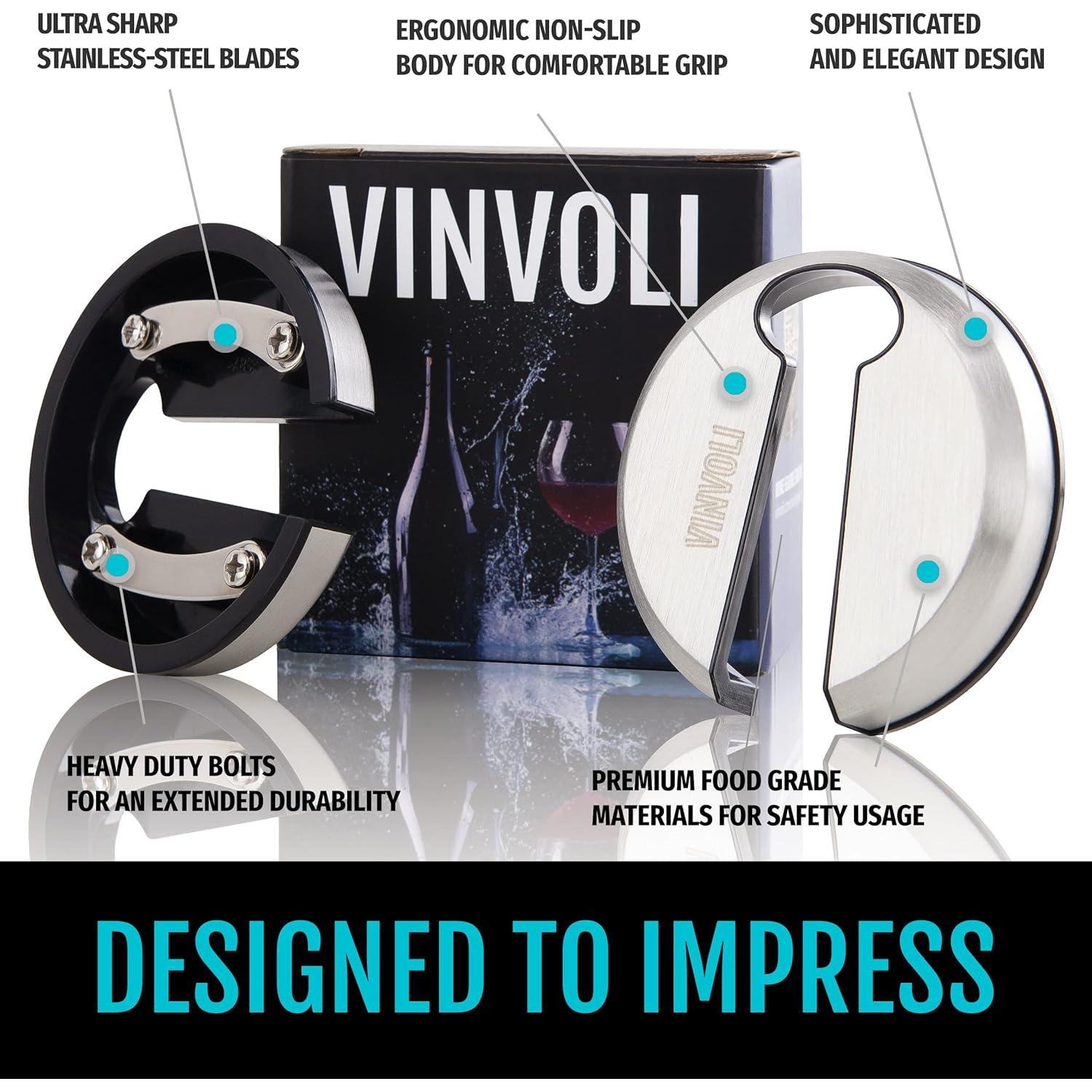 Cortador de Foil de Vino Vinvoli - Acero Inoxidable - Elegante