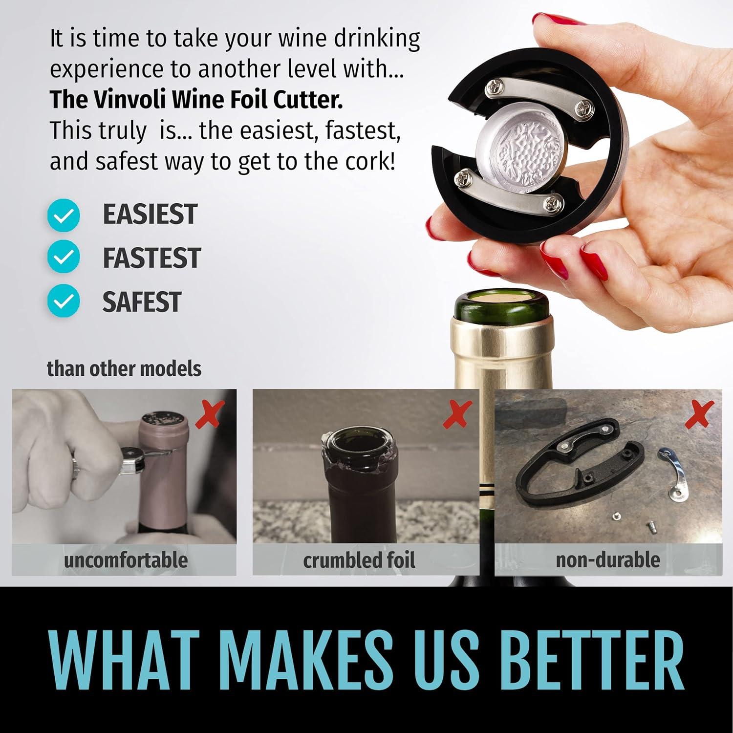 Cortador de Foil de Vino Vinvoli - Acero Inoxidable - Elegante