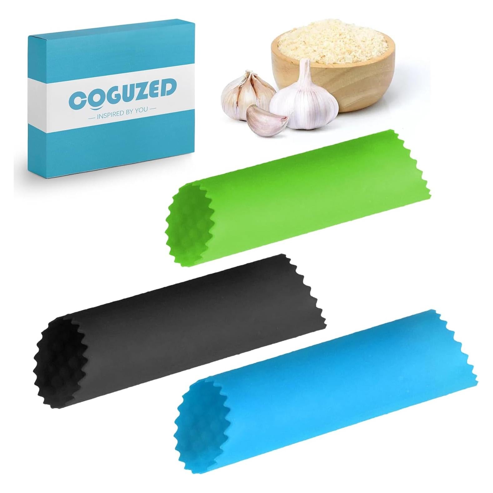 CoguZed Pelador de Ajo de Silicona 3 Piezas Fácil Limpieza