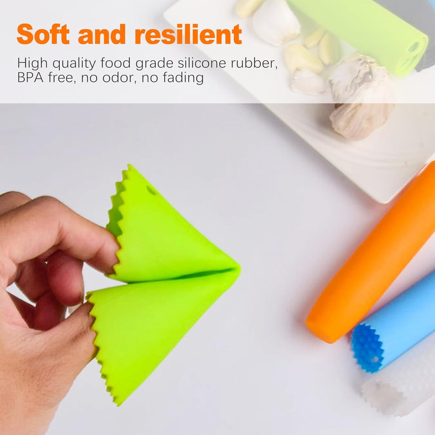 CoguZed Pelador de Ajo de Silicona 3 Piezas Fácil Limpieza